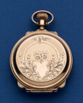 Antique Box Hinge Hunter Pocket Watch Case for 18 S Coin Silver w Horse  Monogram