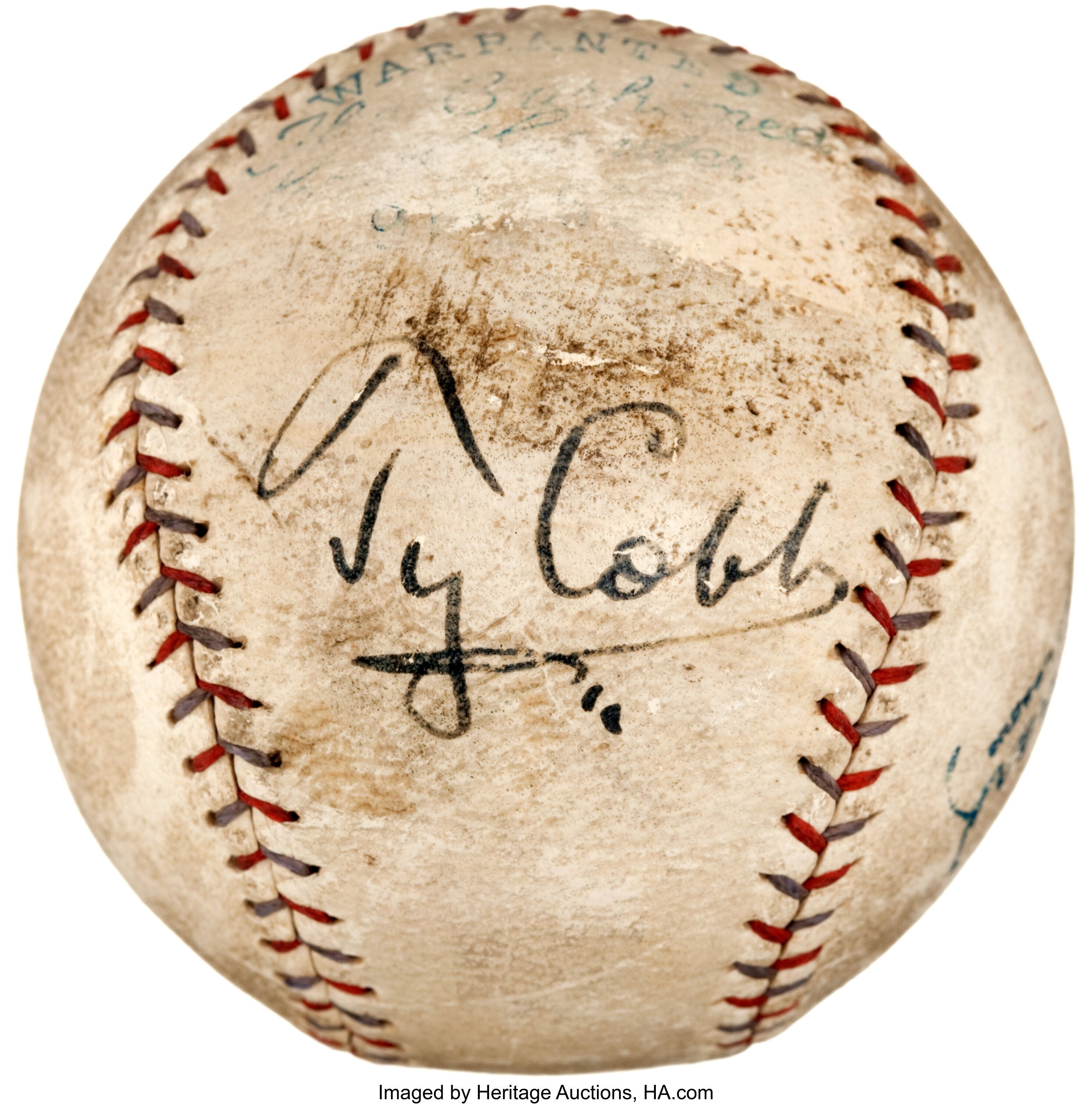 Ty Cobb Signed 1920s American League Baseball