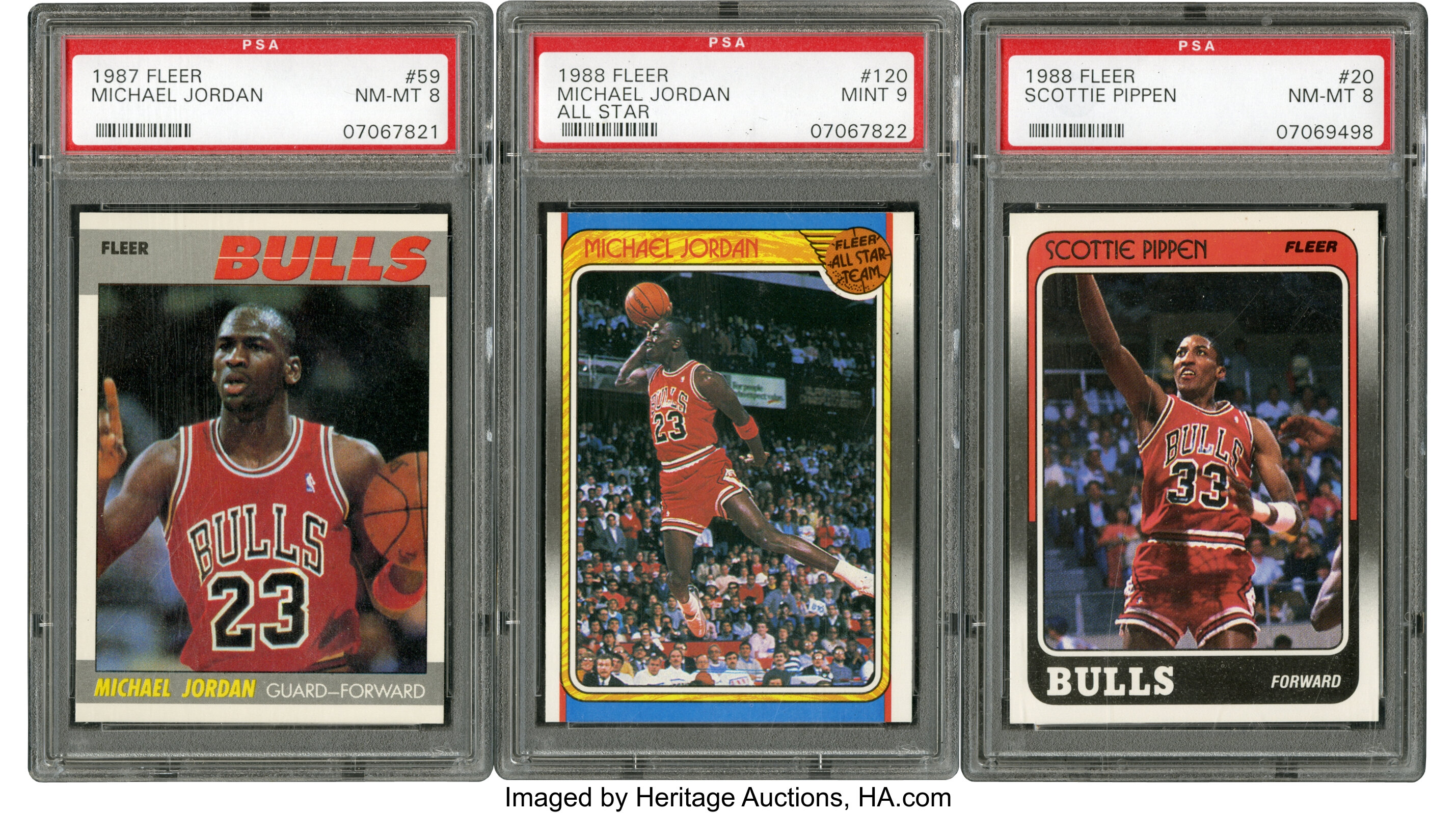 1988-89 Fleer #17 Michael Jordan Card Bulls Psa 8 Nm-mt