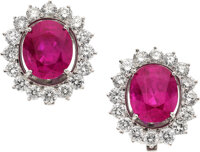 Ruby, Diamond, White Gold Earrings. ... Estate JewelryEarrings | Lot ...