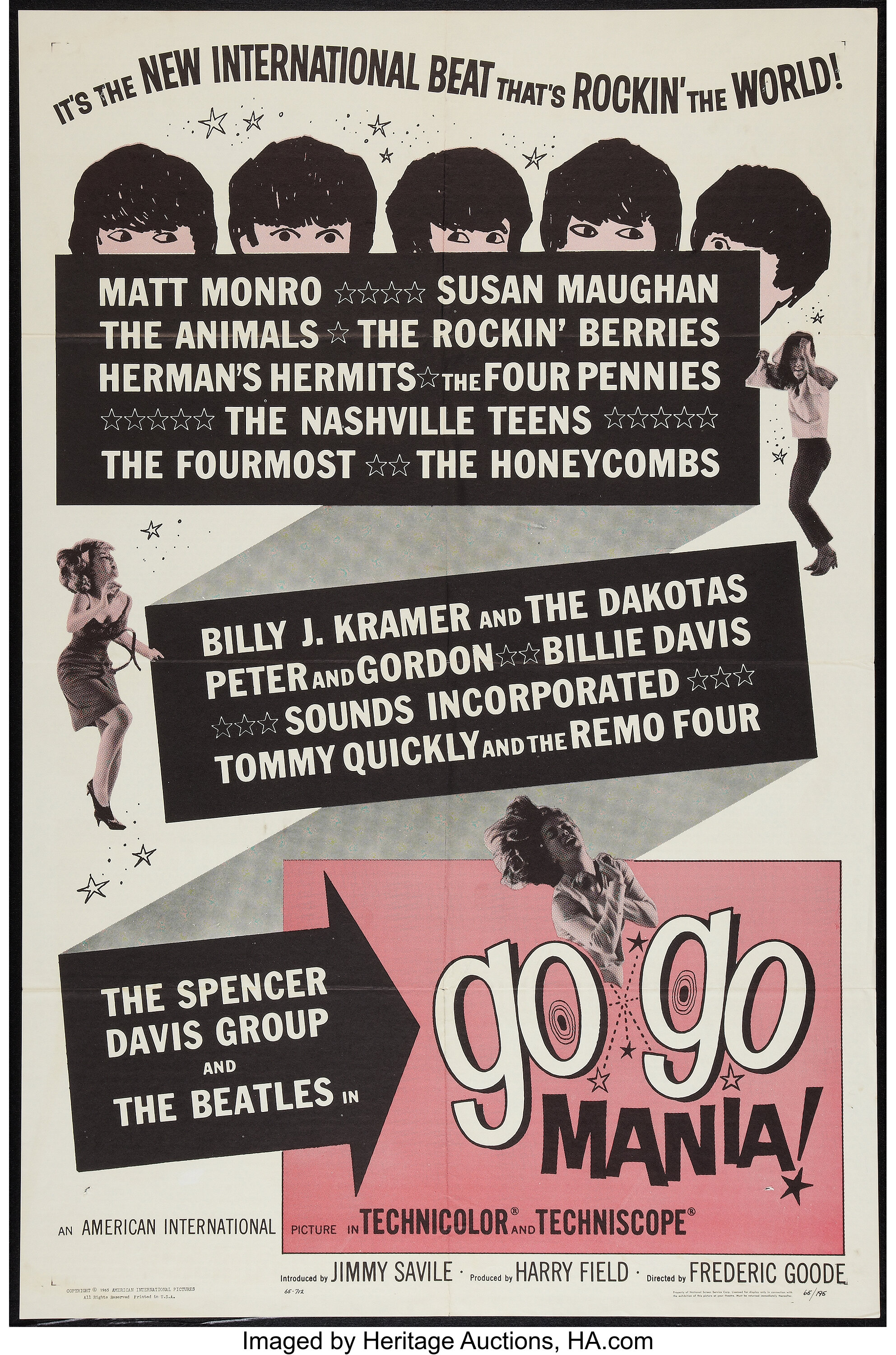 Go Go Mania American International 1965 One Sheet 27 X 41 Lot Heritage Auctions