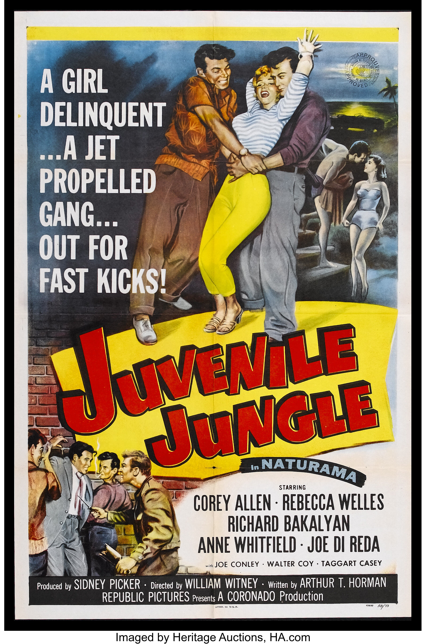 Juvenile Jungle Republic 1958 One Sheet 27 X 41 Crime Lot Heritage Auctions