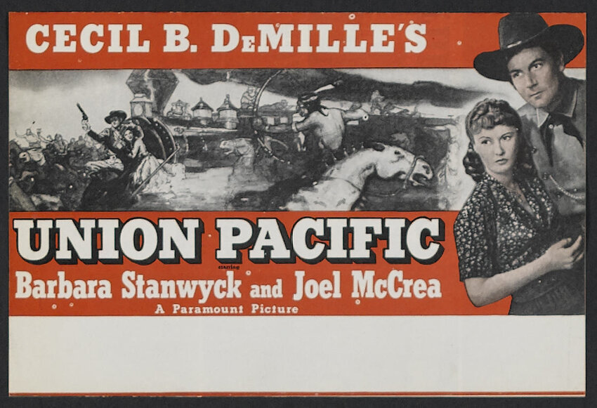 At Auction: Cecil B. Demille  Union Pacific Promotional