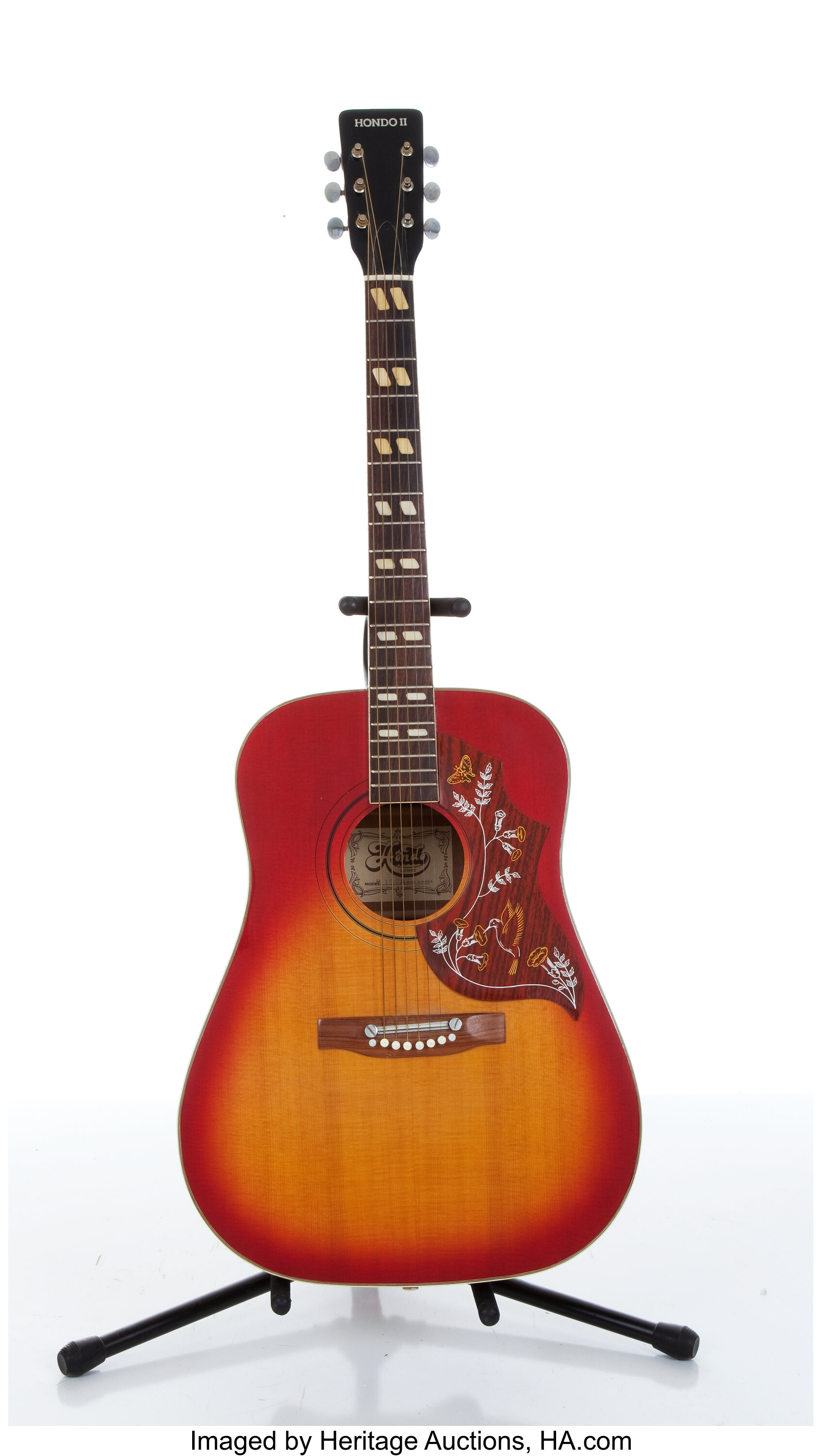 Werkwijze Slim syndroom 1970s Hondo II H180A Hummingbird Redburst Acoustic Guitar.... | Lot #81041  | Heritage Auctions