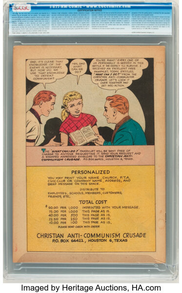 Silver Age (1956-1969):Miscellaneous, Two Faces of Communism #nn (Christian Anti-Communism Crusade, Houston, Texas, 1961) CGC FN/VF 7.0 Cream to off-white pages....