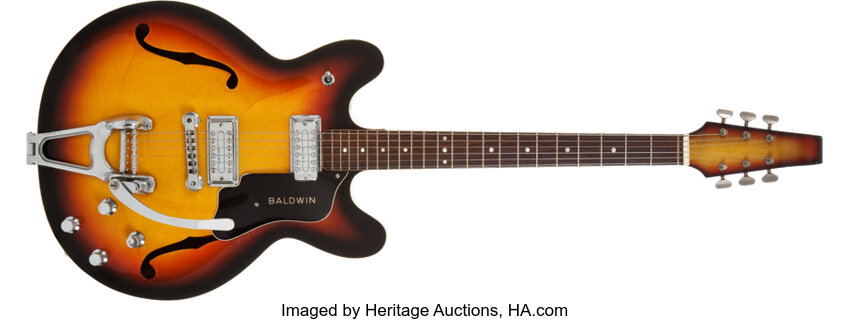Circa 1960s Baldwin / Burns Model 706 Sunburst Semi-Hollow Body ...