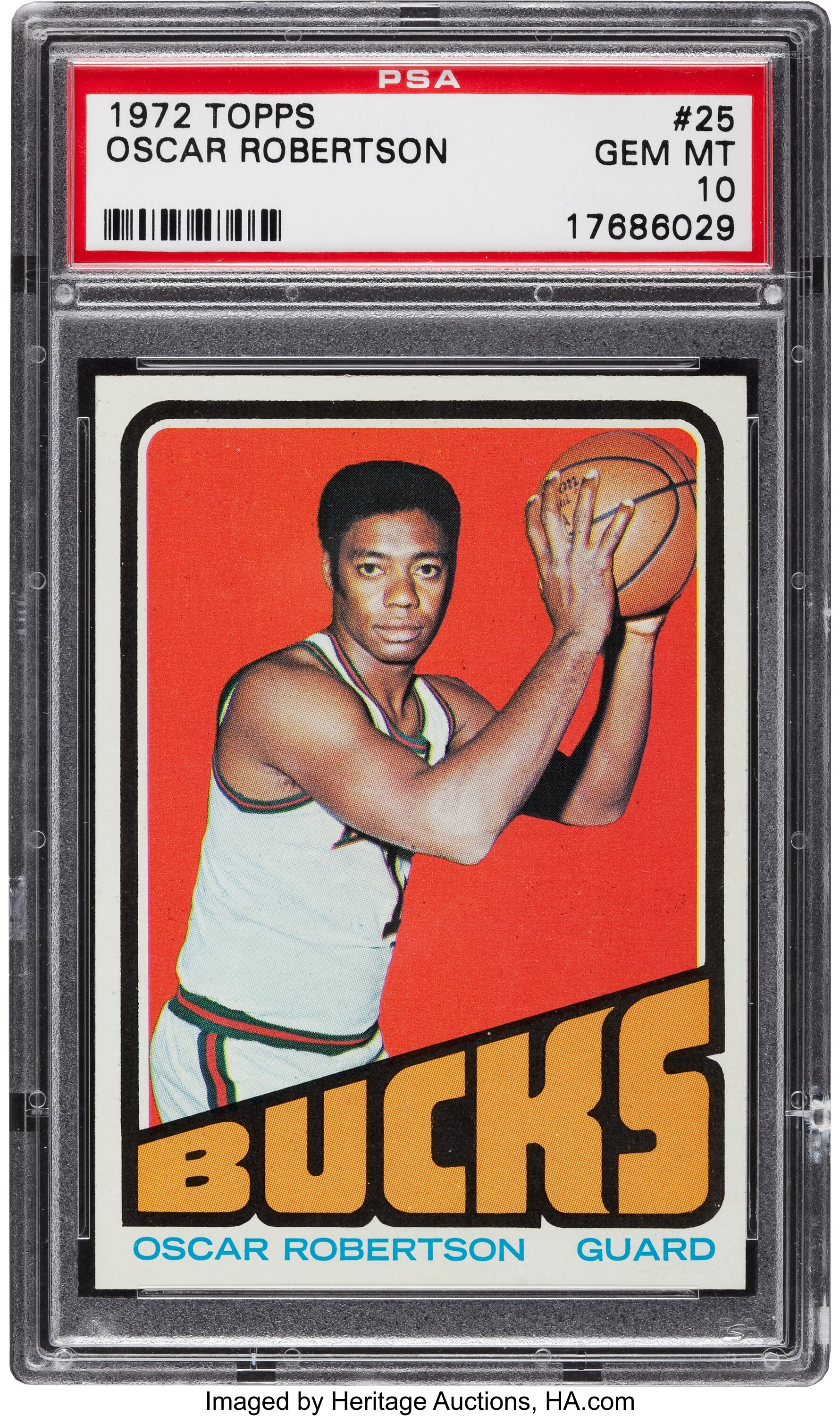 1972 Topps Oscar Robertson #25 PSA Gem Mint 10 - One of Five Finest | Lot  #80404 | Heritage Auctions