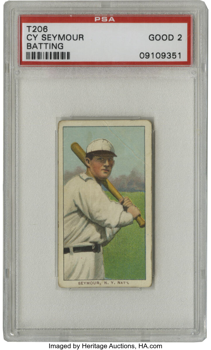 1909-11 T206 Cy Seymour Batting PSA Good 2. Here we present one of ...