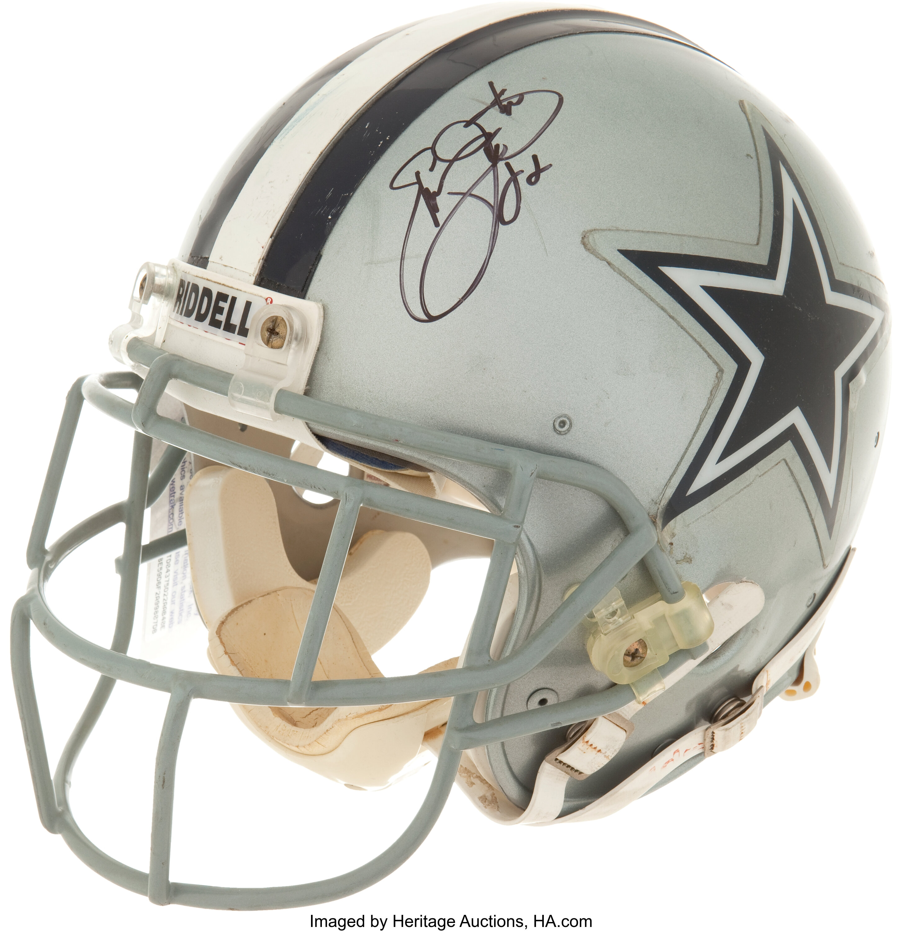 1992-94 Kenneth The Shark Gant Game Worn Dallas Cowboys Helmet,, Lot  #81740