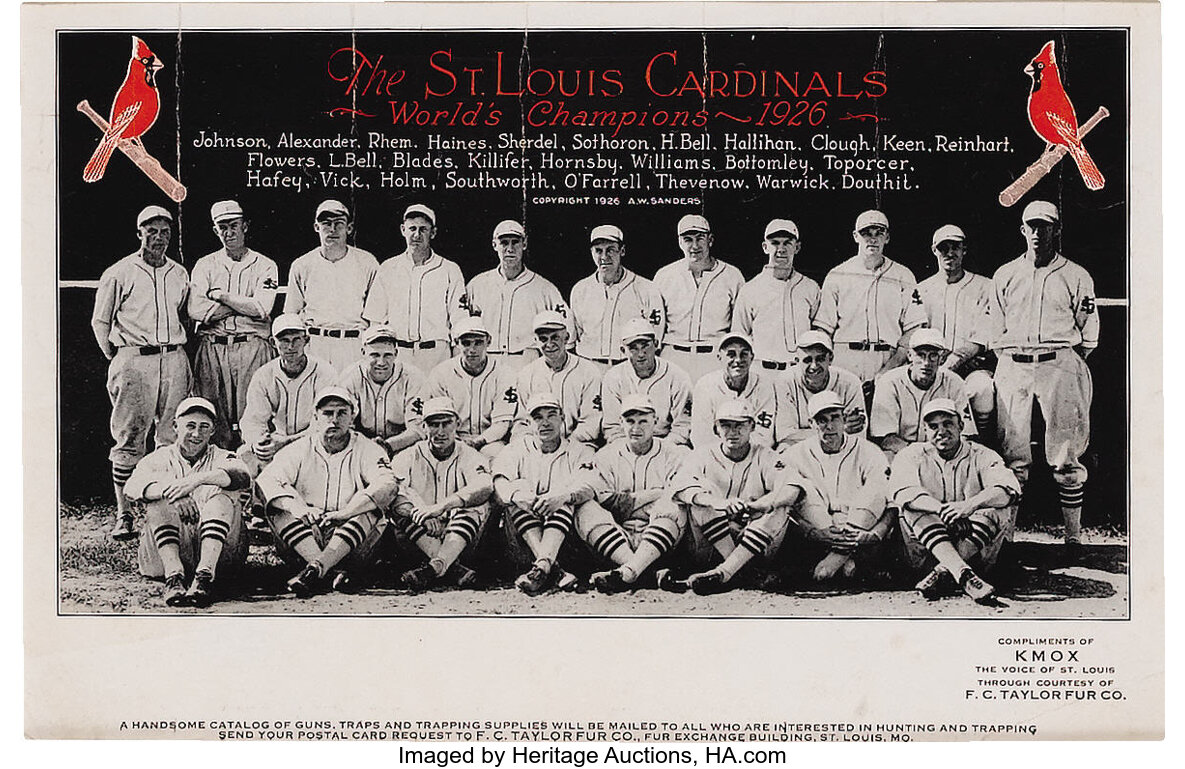 St. Louis Cardinals 1926 World Series Program Poster