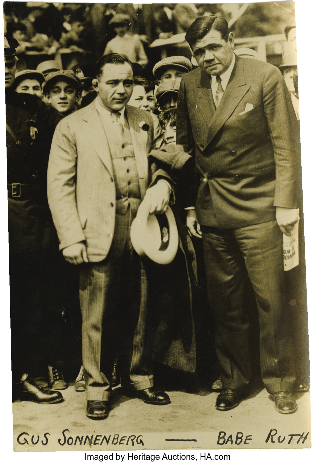 1930s Babe Ruth Photograph. Great service photo from the 1930s | Lot ...