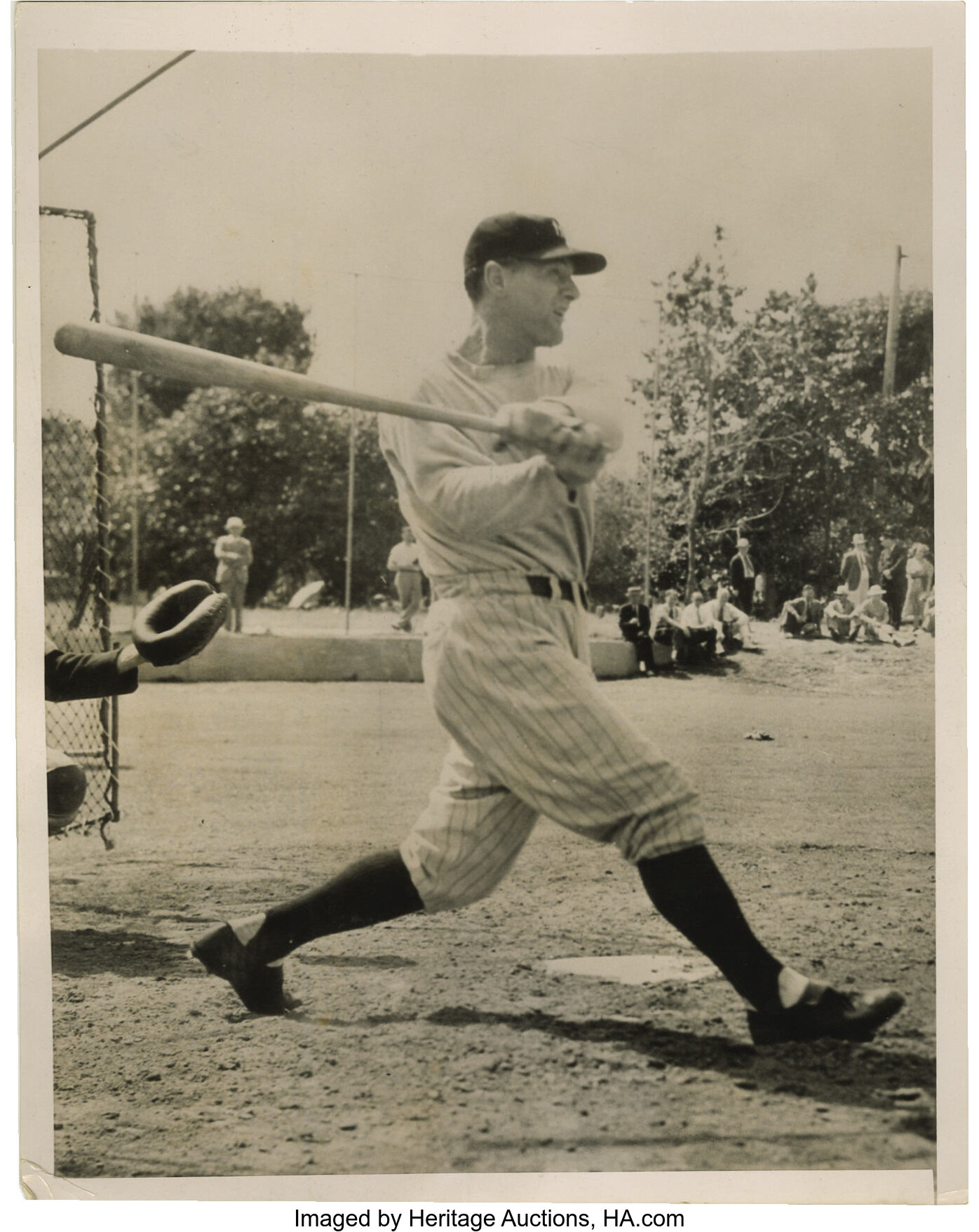 Lou Gehrig at age 29, of The New York Yankees in spring training prior to  his 1933 Triple Crown year. Less than 6 years from retiring with ALS that  killed him 2