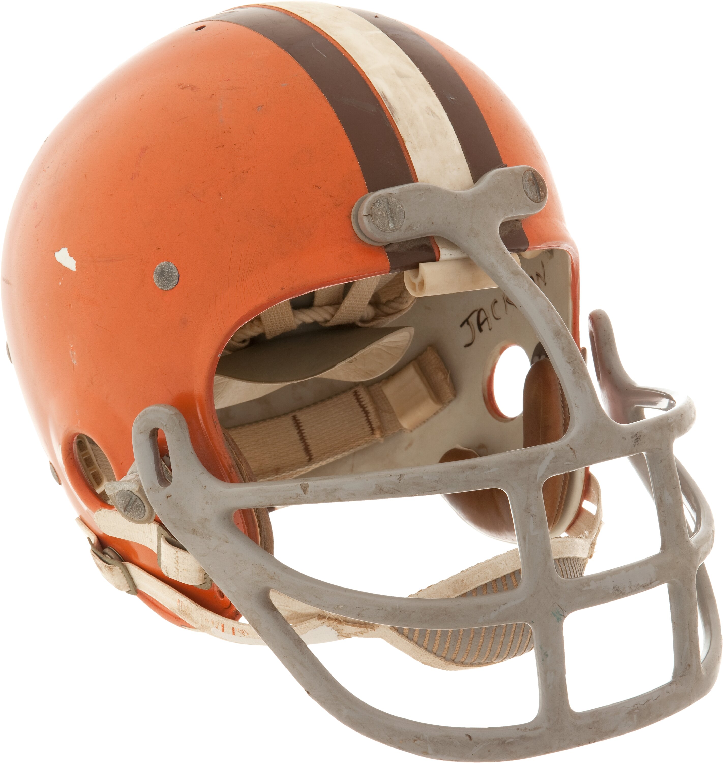 1972 Rich 'Tombstone' Jackson Game Worn Cleveland Browns Helmet