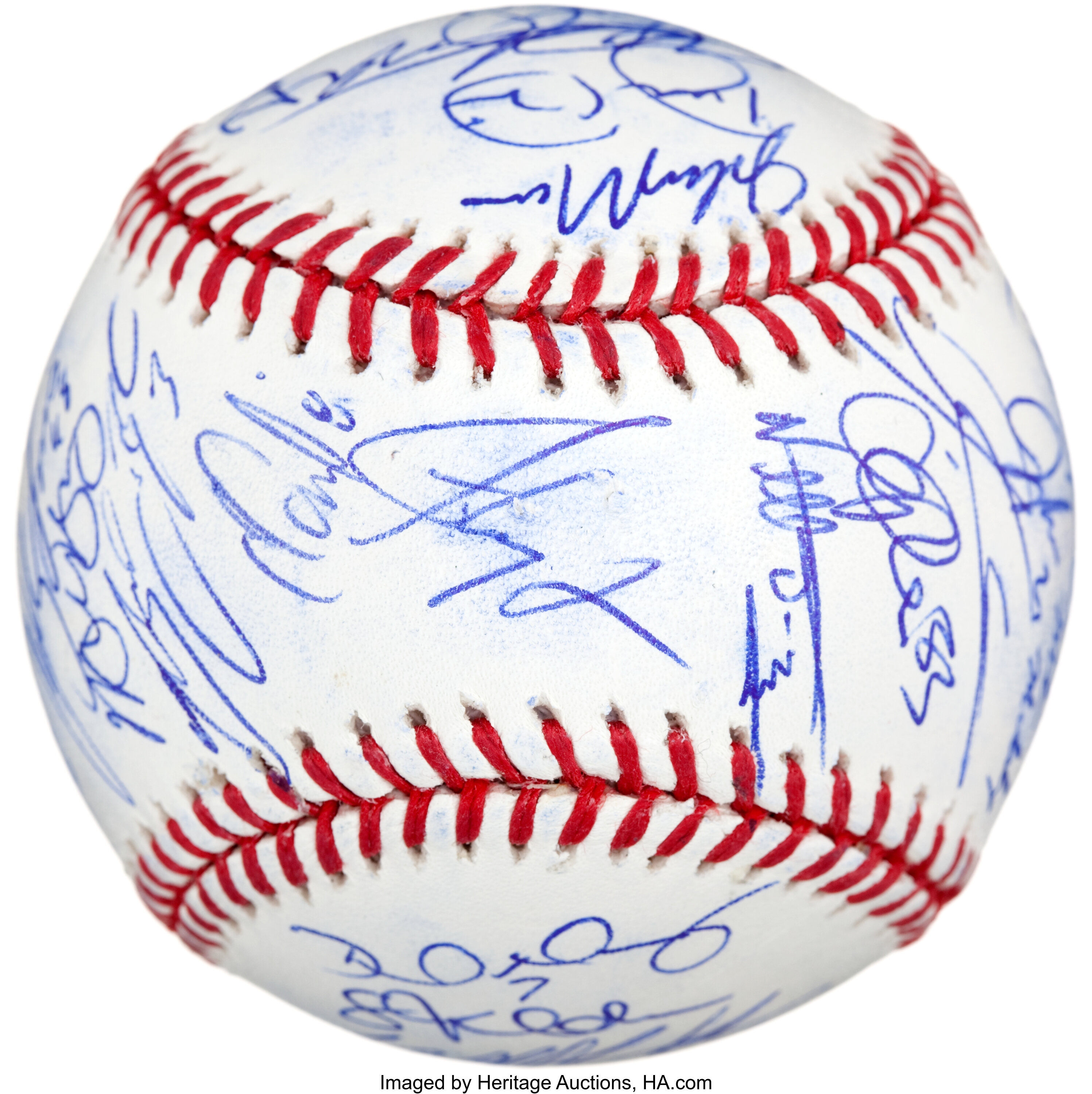 1997 Texas Rangers - Team Signed Baseball - 29 Signatures - The Written  Word Autographs