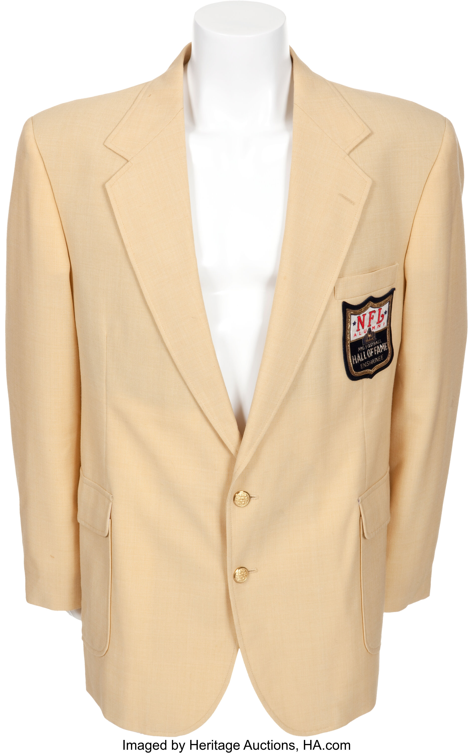 Lot Detail - Ray Nitschke's Personally Owned & Worn NFL Hall of Fame Gold  Jacket (Provenance from Son)