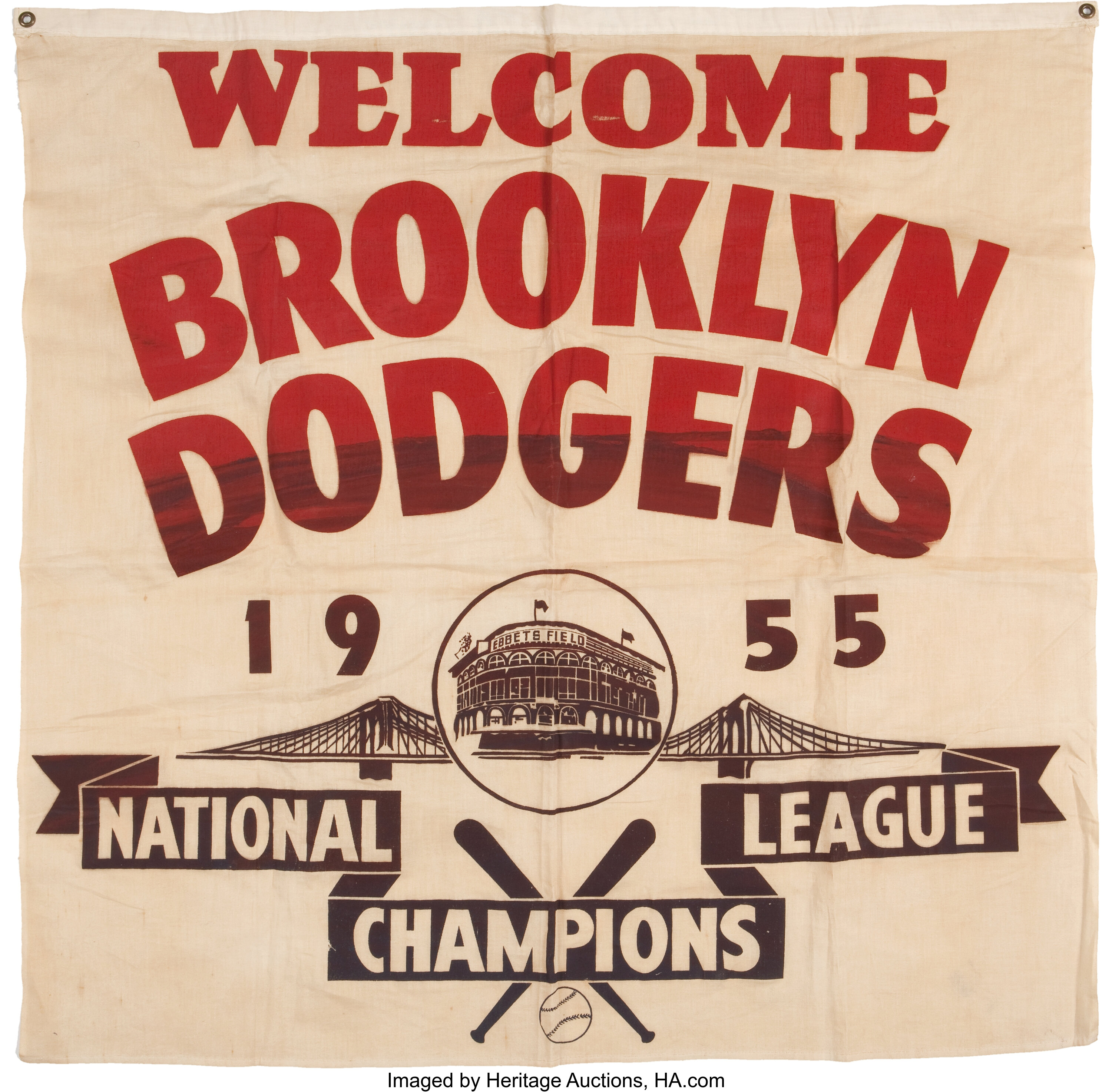 Brooklyn Dodgers 1955 World Series Champions Commemorative Poster