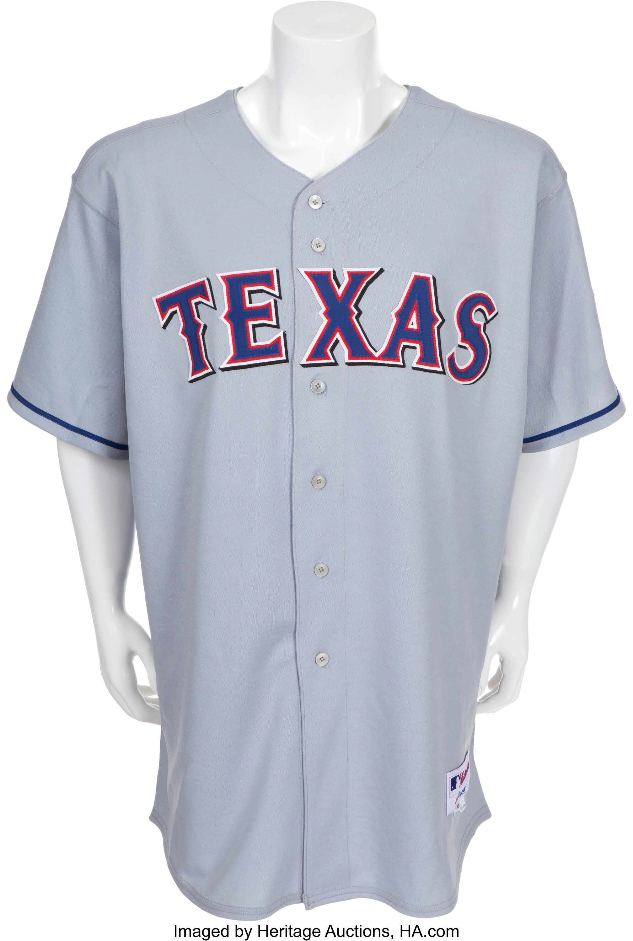 texas rangers game used jersey