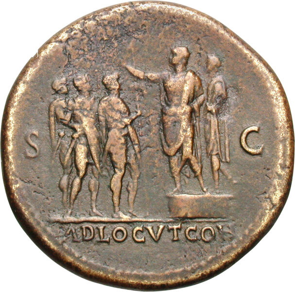 Ancients: Nero. 54-68 AD. Sestertius, 27.12g (7h). Rome, 64 AD