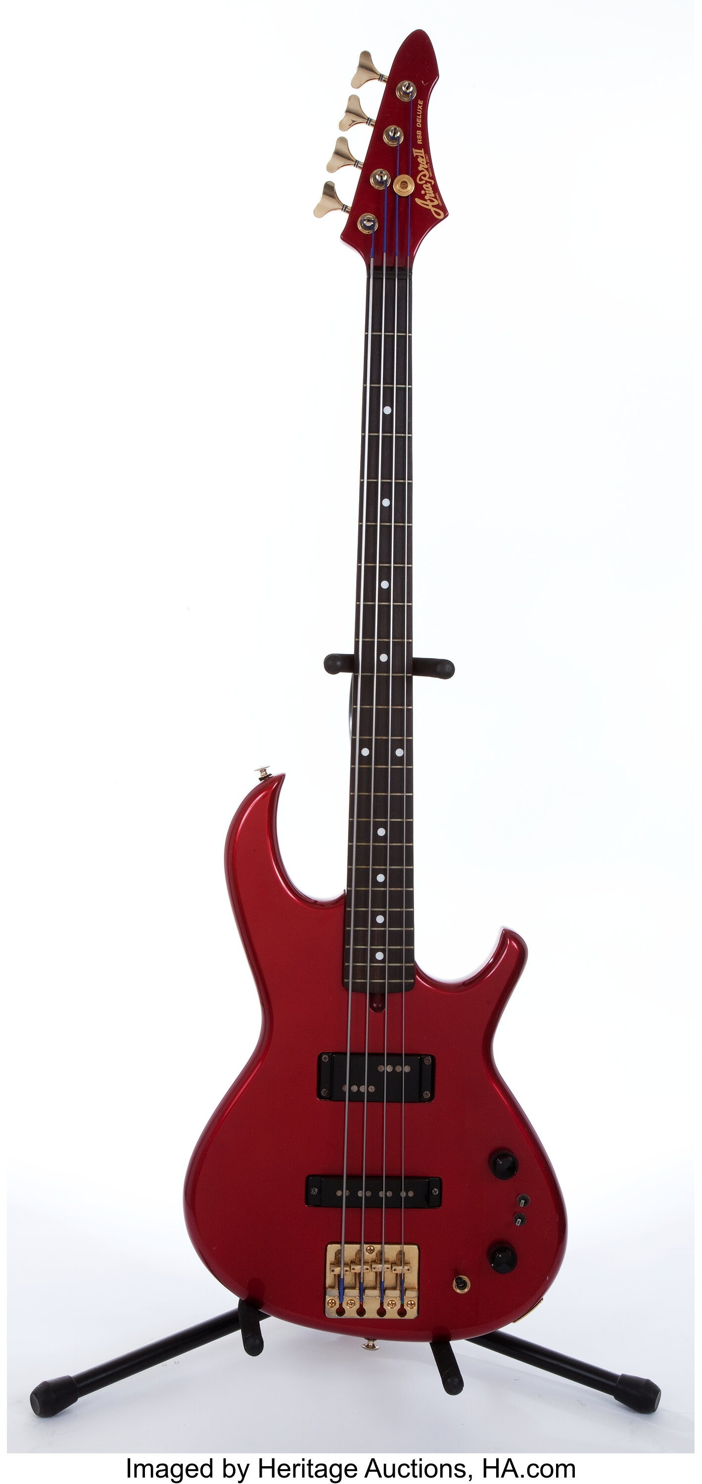 Recent Aria Pro II RSB Cherry Red Bass Guitar, Serial # 512620