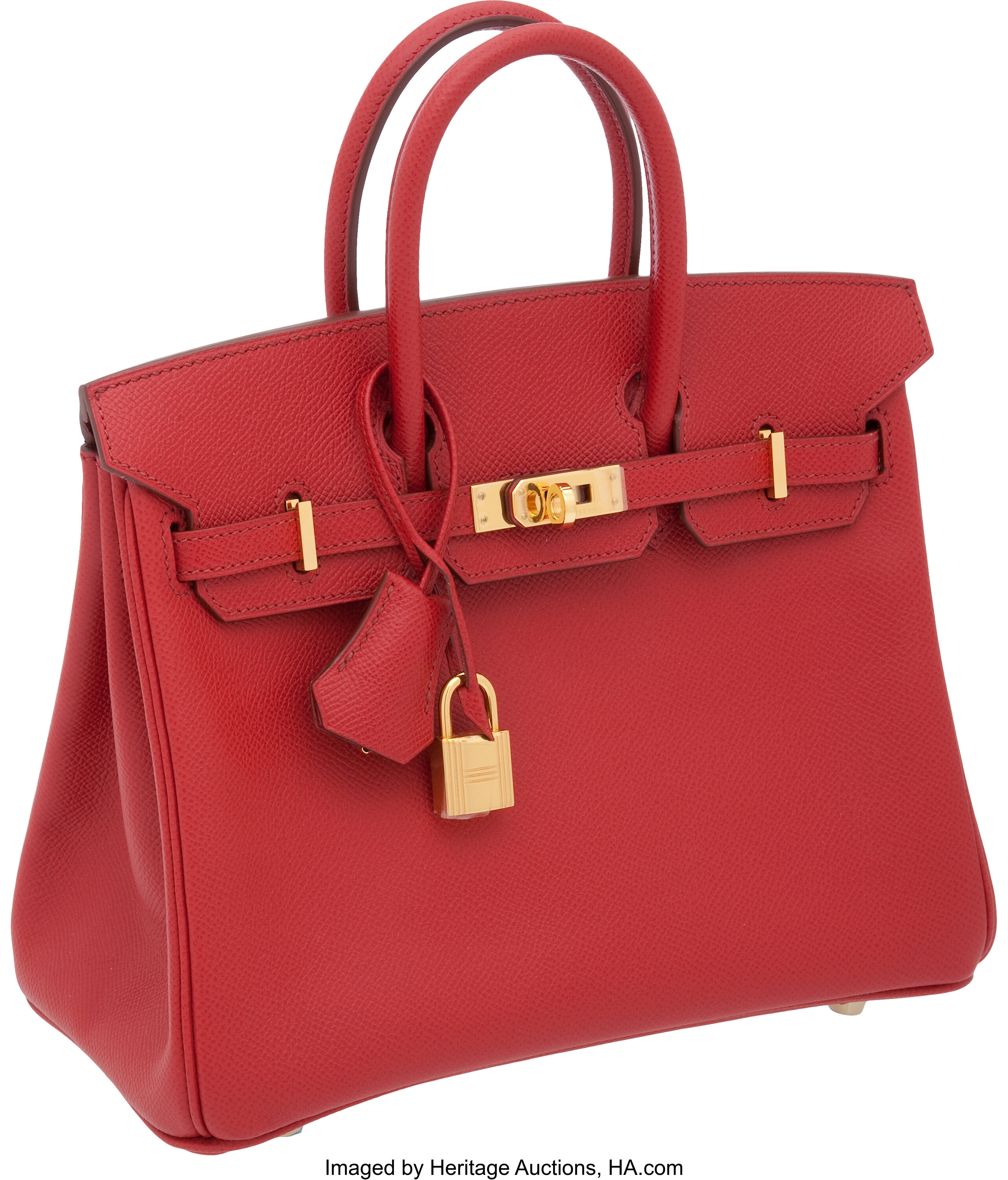 Hermes Birkin Bag 25cm Rouge H Epsom Gold Hardware