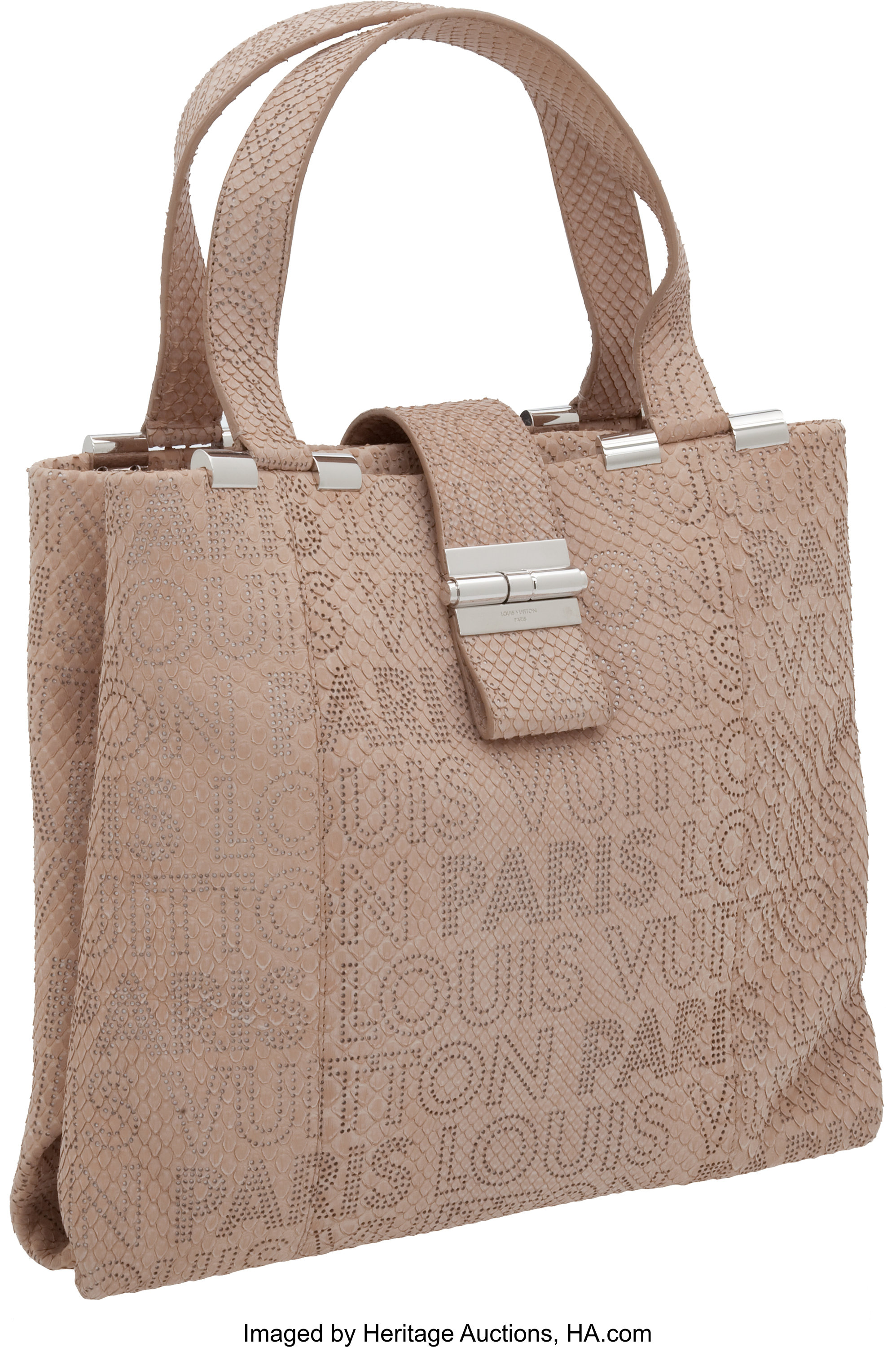 Louis Vuitton Powder Pink Brushed Python Perforated Monogram