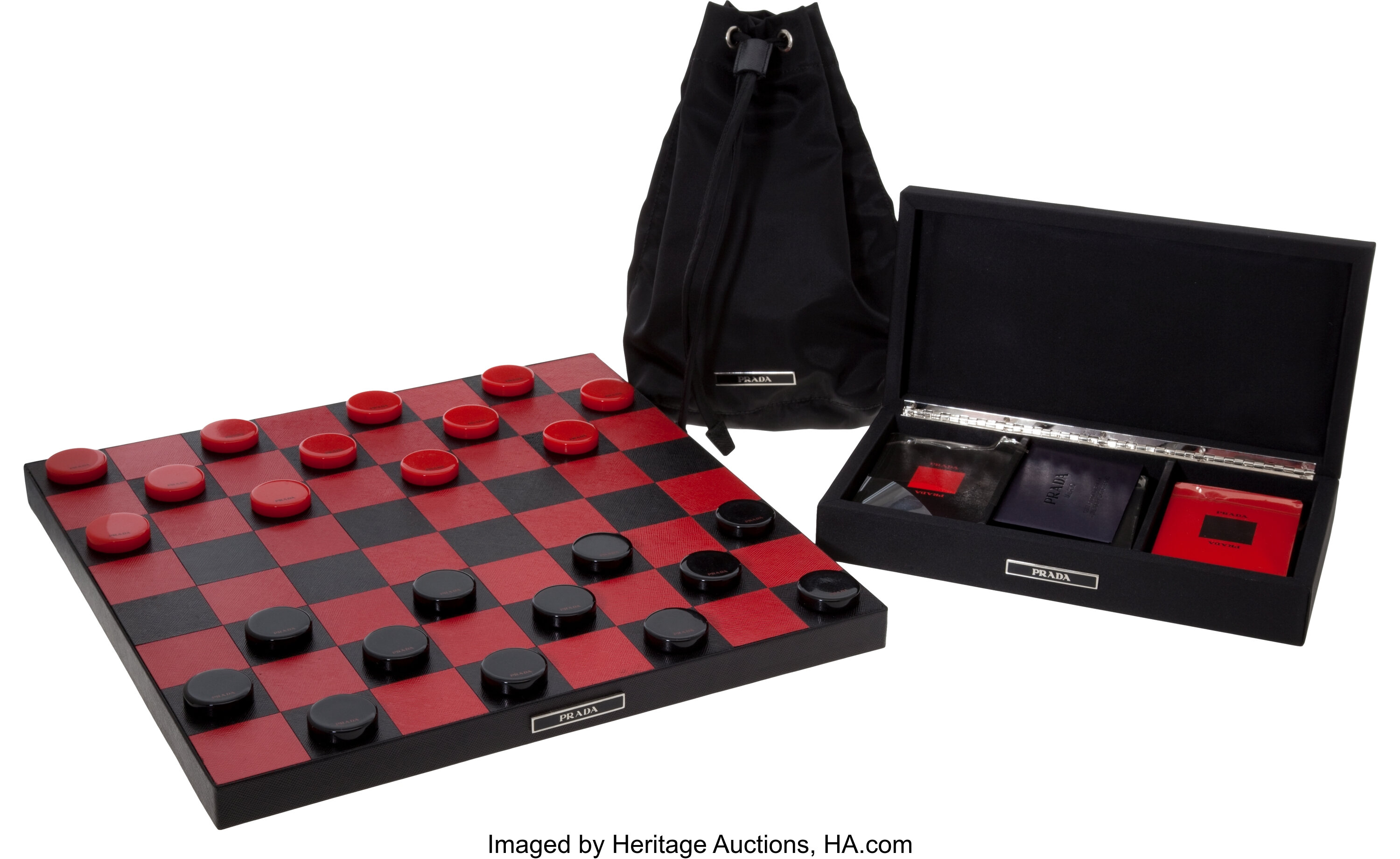 Set of Prada Games: Prada Card Set in Black Microfiber Box, 9.5 x, Lot  #56172