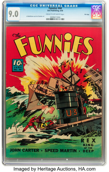 The Funnies 44 File Copy Dell 1940 Cgc Vf Nm 9 0 Cream To Lot 934 Heritage Auctions