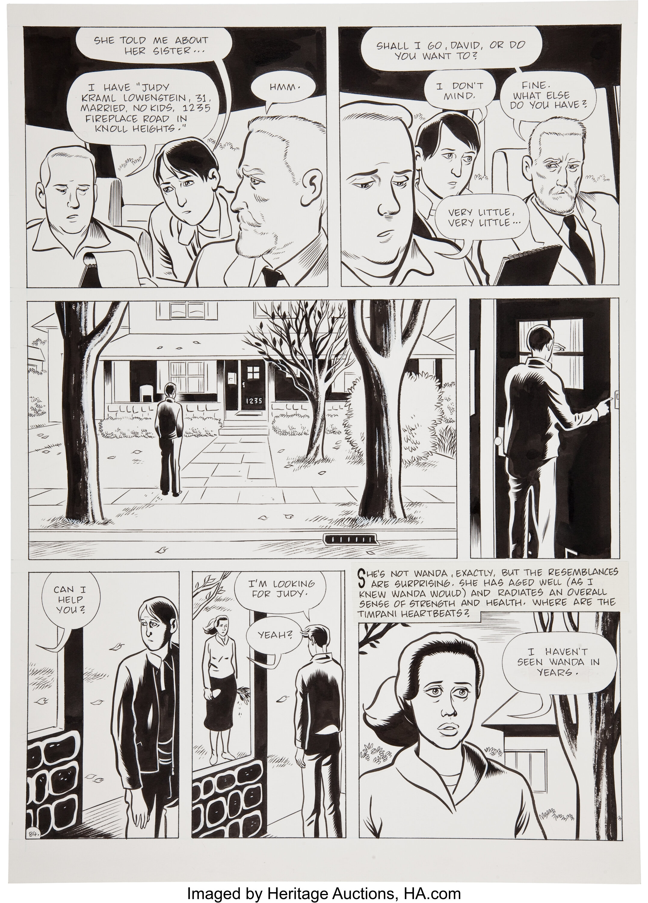 Daniel Clowes David Boring page 84 Original Art (Pantheon, | Lot #92259 ...