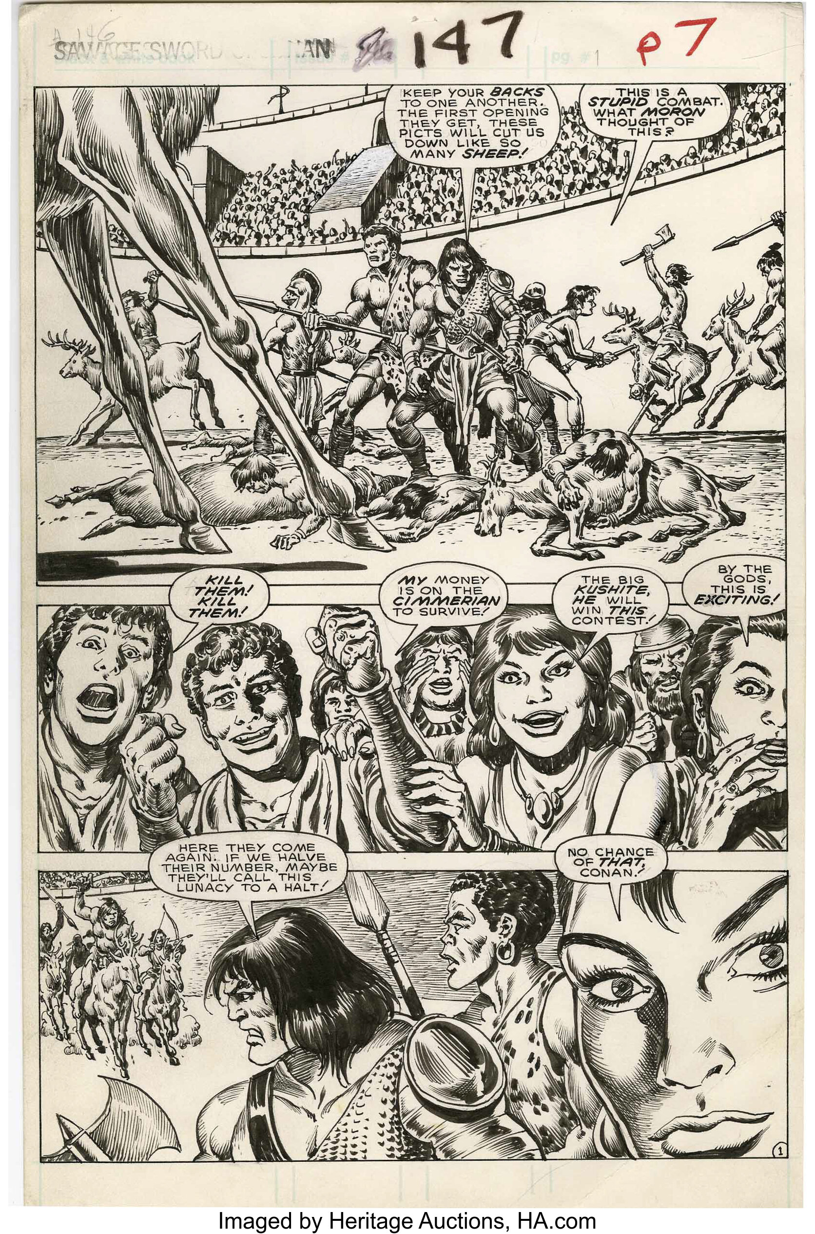 Gary Kwapisz and Ernie Chan - Savage Sword of Conan #147, page 7 | Lot ...