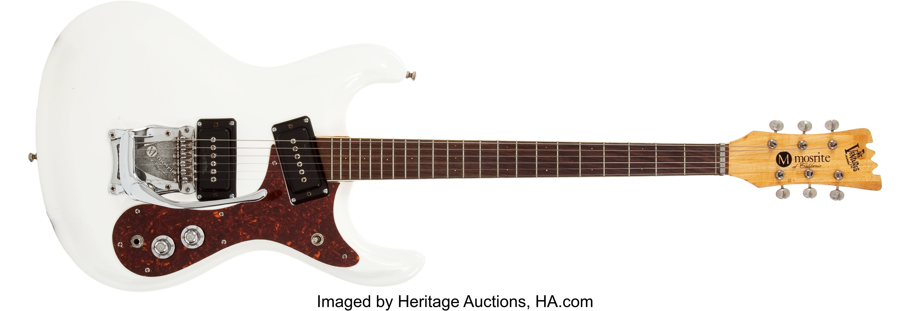 1965 Mosrite Ventures White Electric Guitar #2879.... Musical