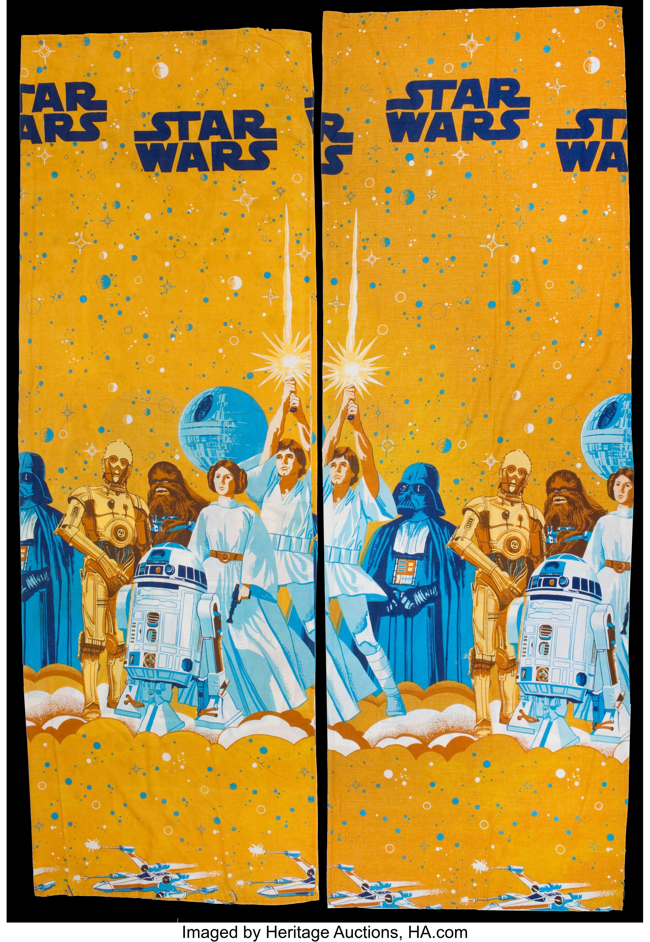 Star Wars 20th Century Fox 1977 Sears Twin Flat Bedspreads 2 Lot 52396 Heritage Auctions