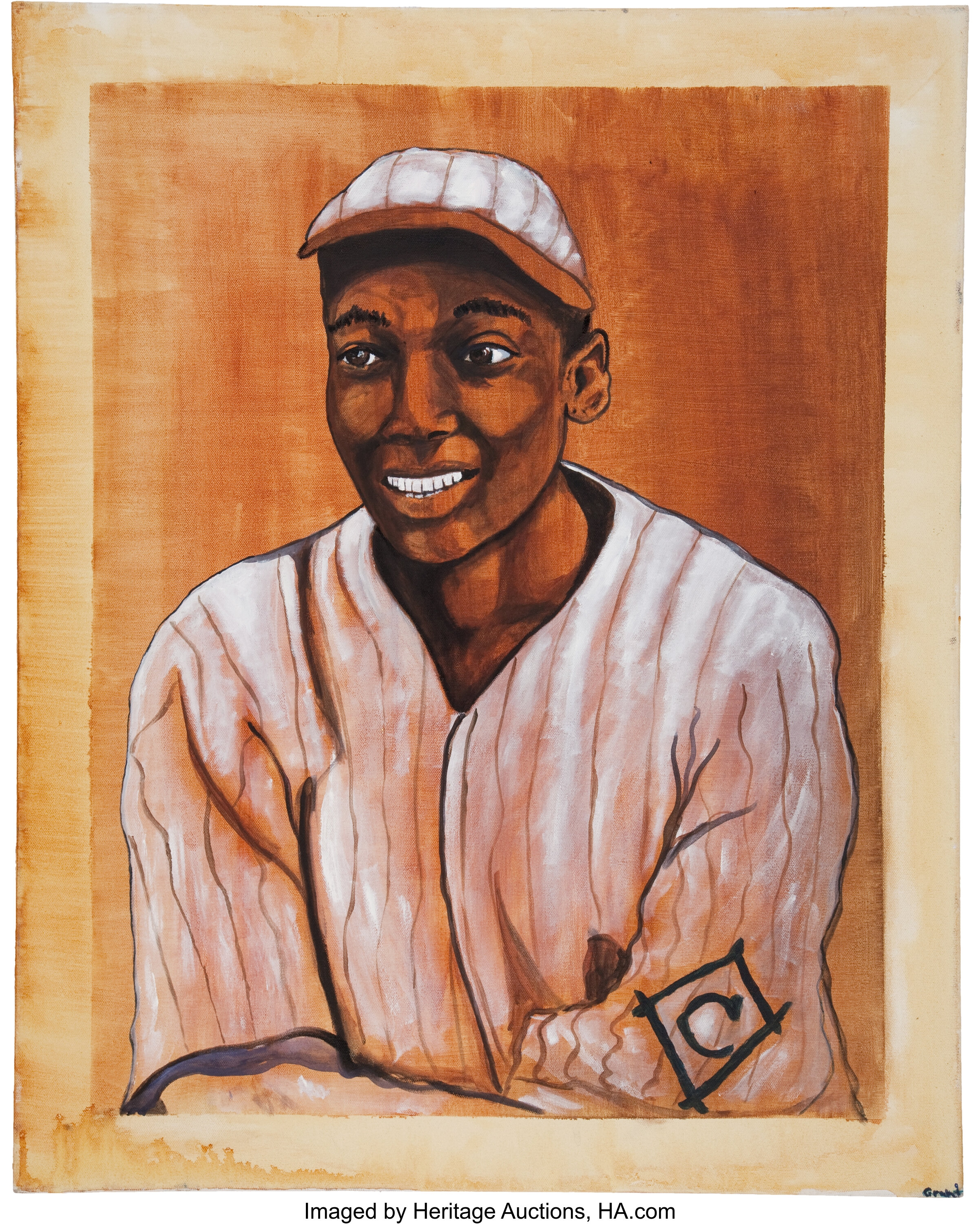 Cool Papa Bell Original Oil Painting Baseball Collectibles Lot 40169 Heritage Auctions