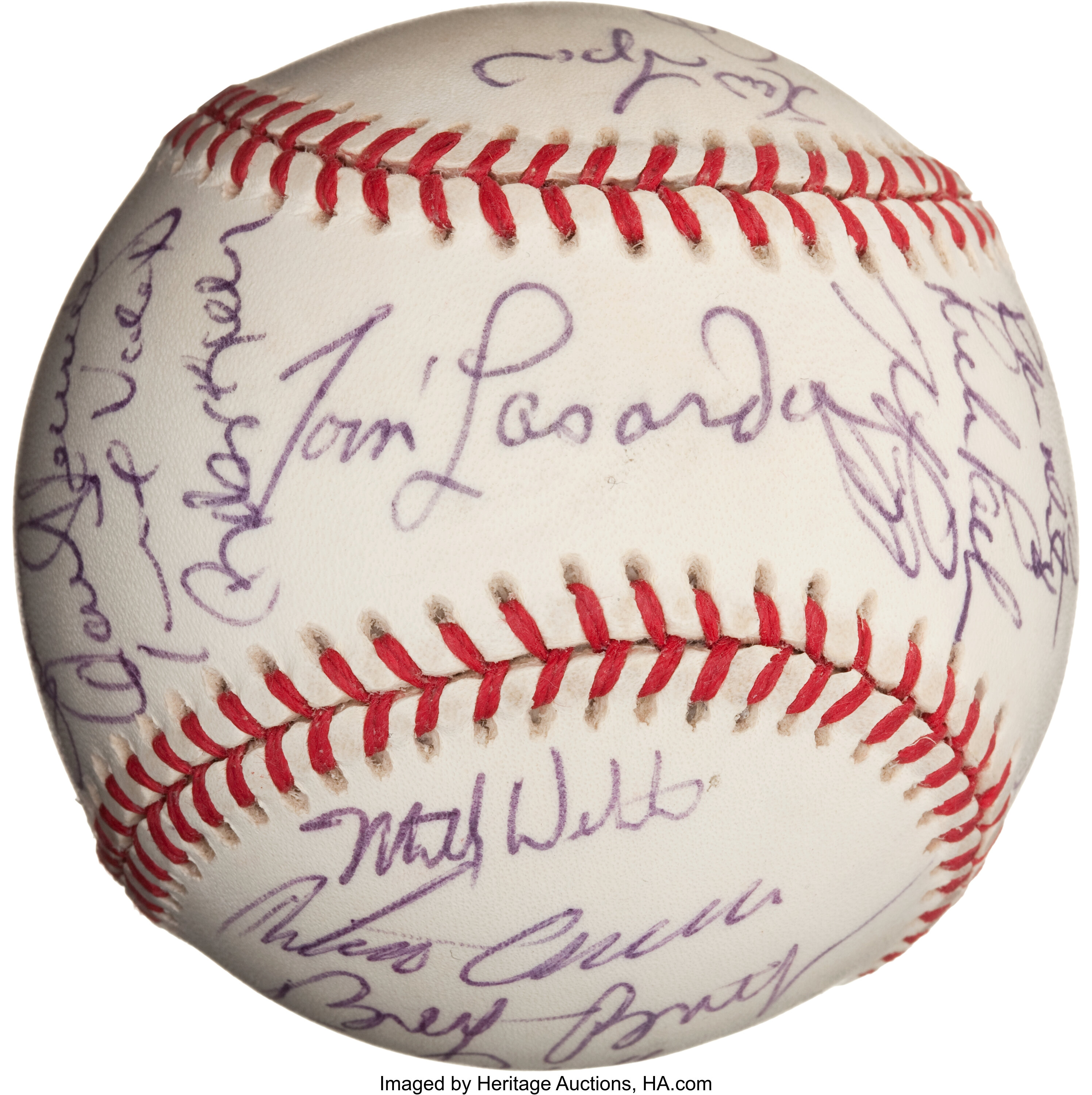 1970 Los Angeles Dodgers Team Signed Baseball (20 Signatures)., Lot  #43099