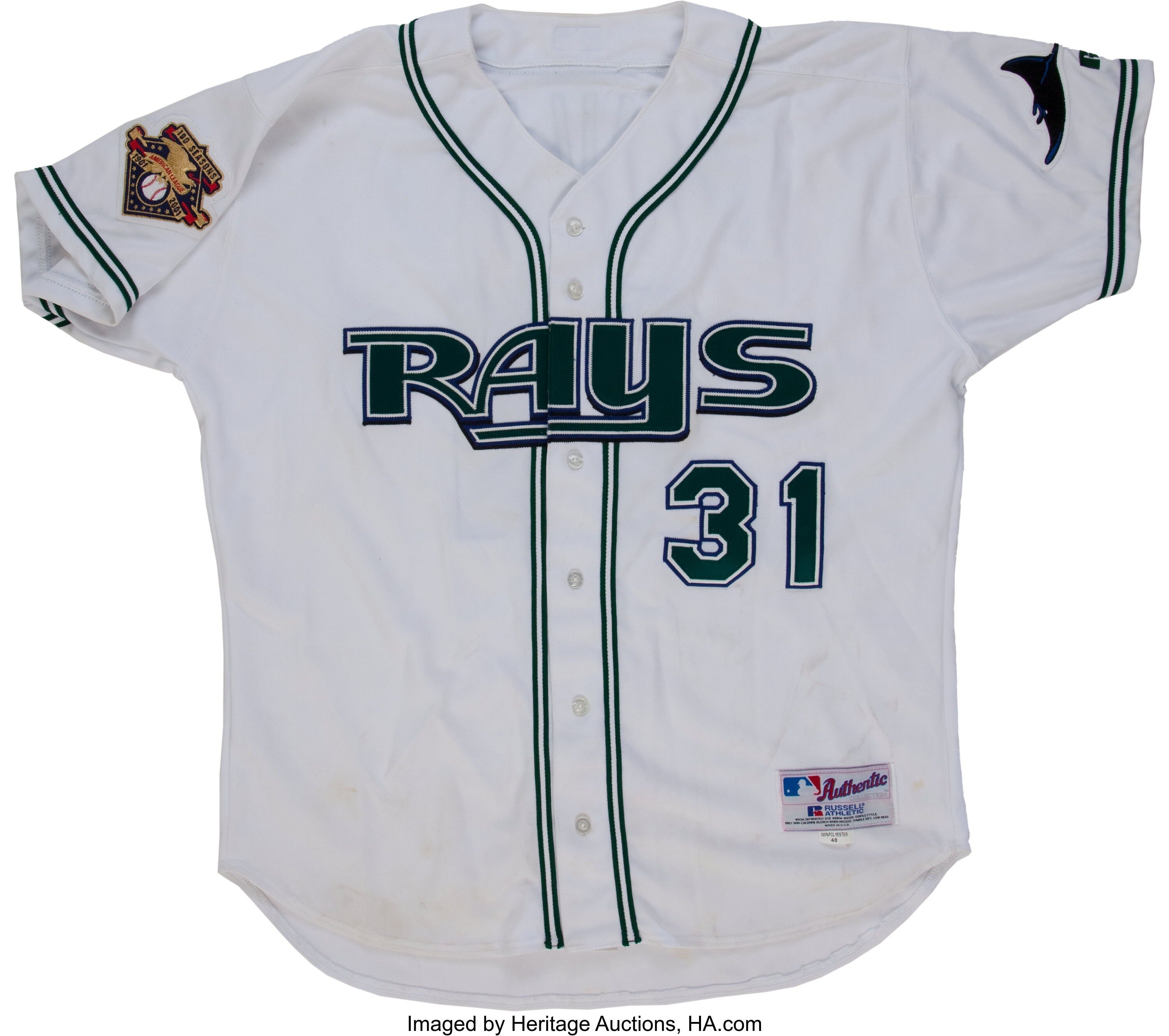 Vintage Tampa Bay Devil Rays Russell Athletic Jersey Size 