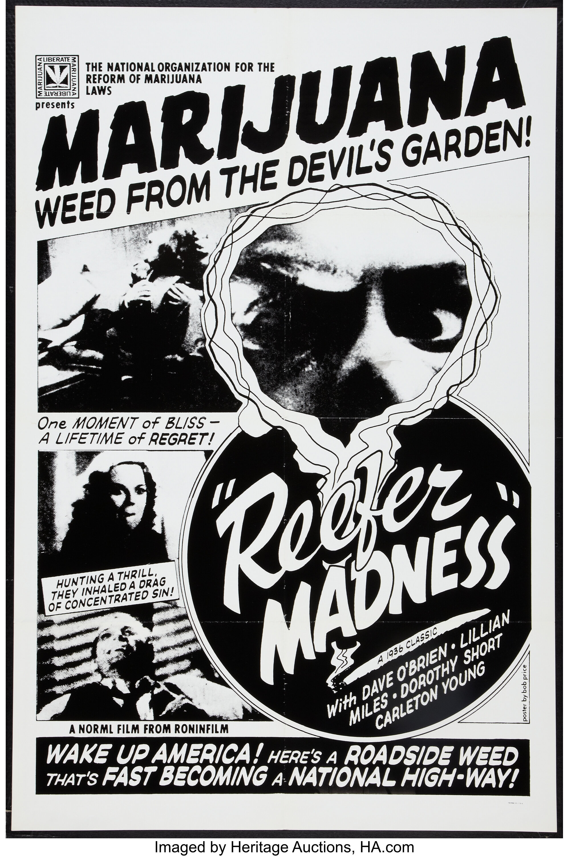 REEFER MADNESS - DVD B- DAVE O'BRIEN - DOROTHY SHORT - KENNETH CRAIG - 1936