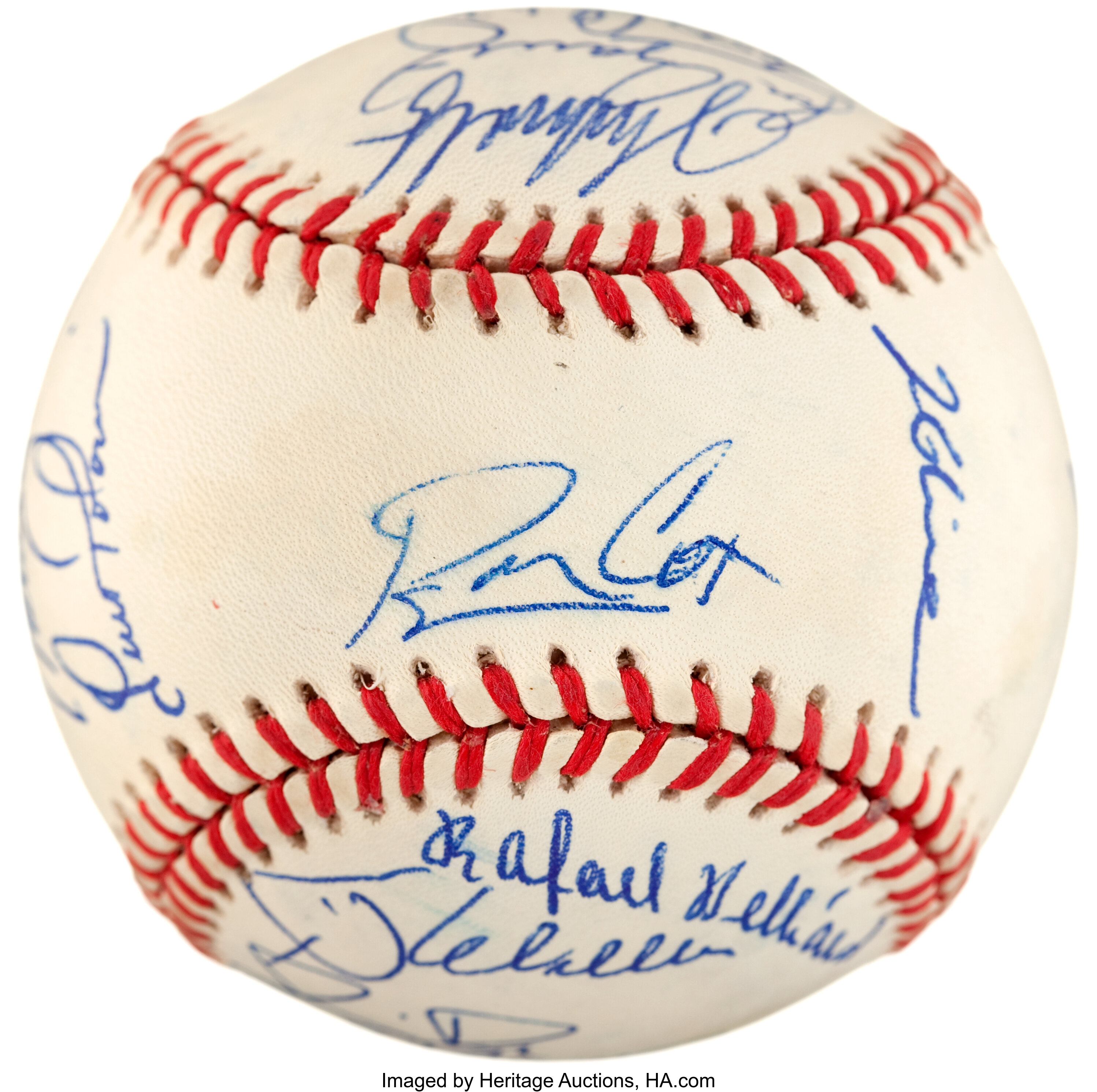 1996 Atlanta Braves Team Signed Baseball (22 Signatures) - World | Lot ...