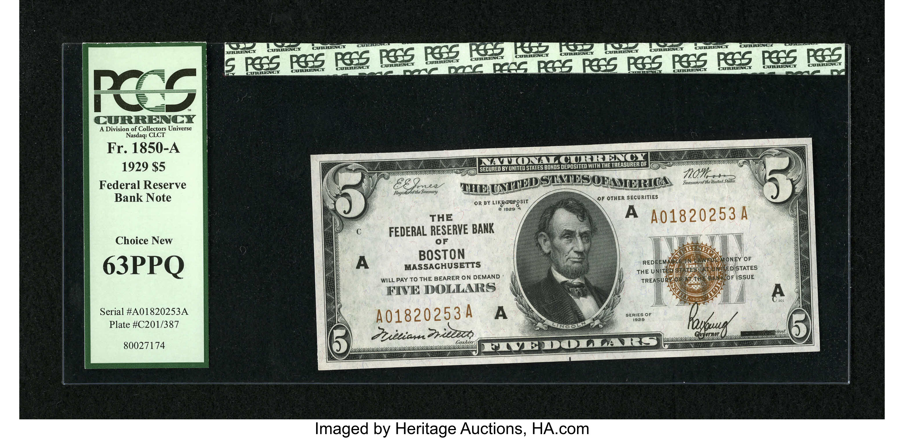 $5 1929 Year US Federal Reserve Small Notes for sale