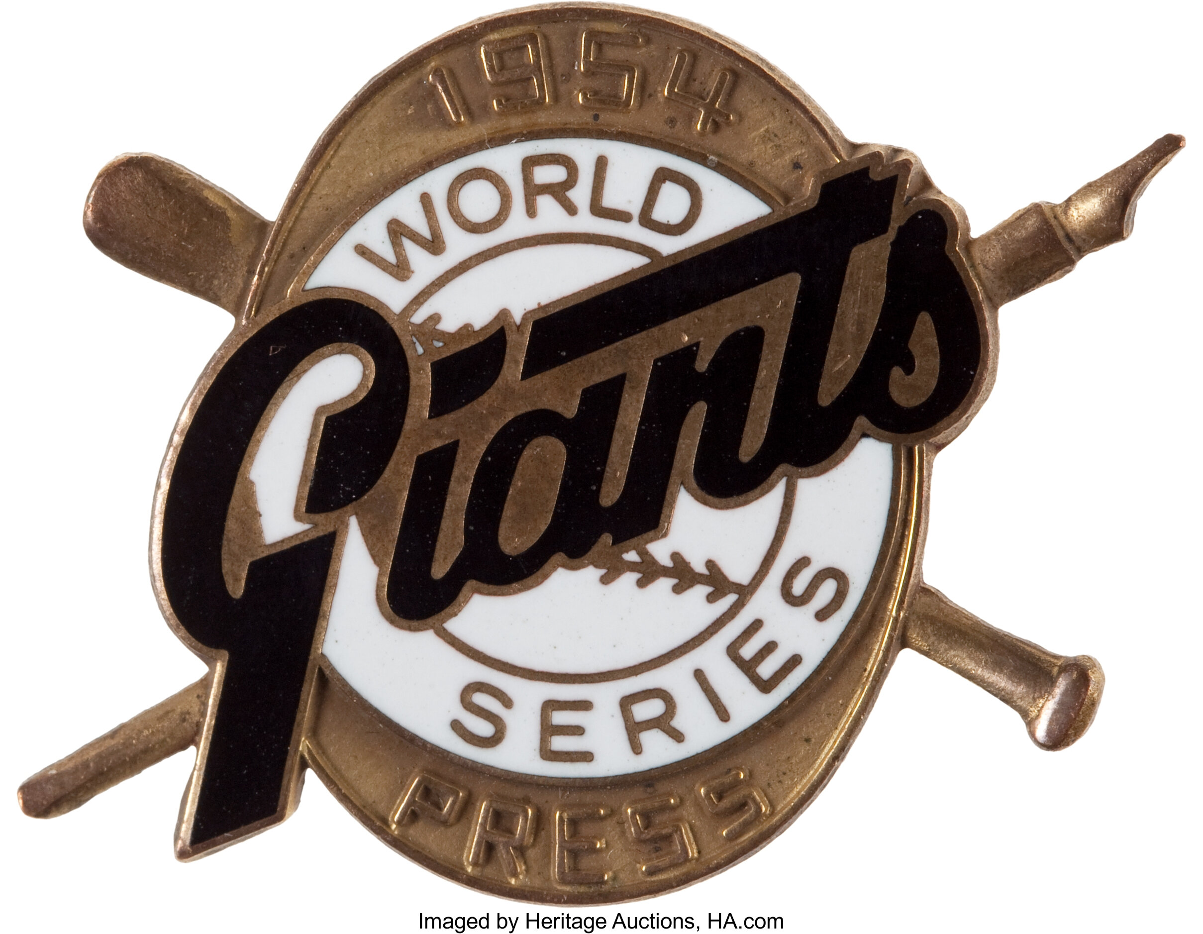 1954 World Series Press Pin (Giants).... Baseball Collectibles Pins ...