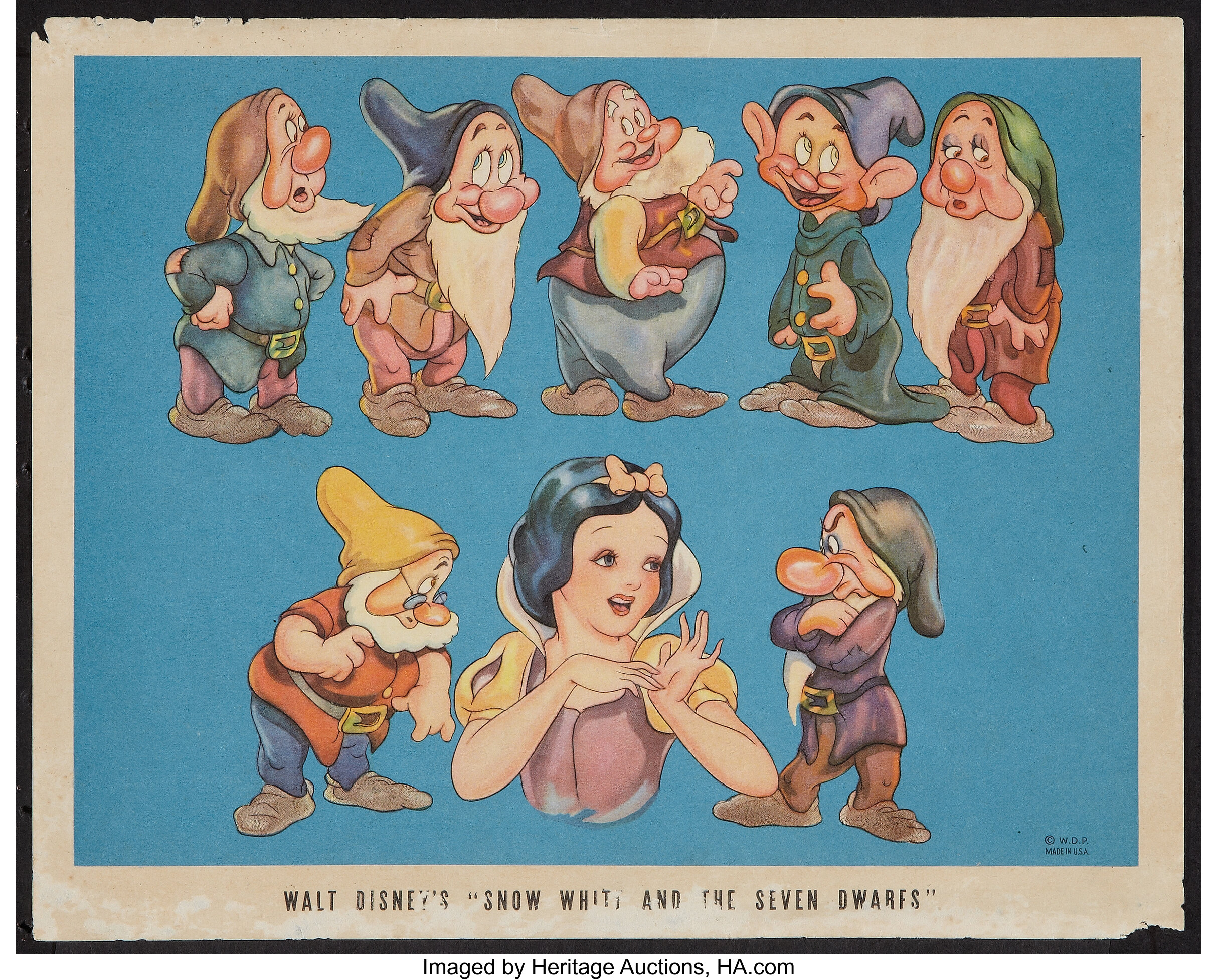 Snow White And The Seven Dwarfs Rko 1937 Theater Hand Out 8 X Lot Heritage Auctions