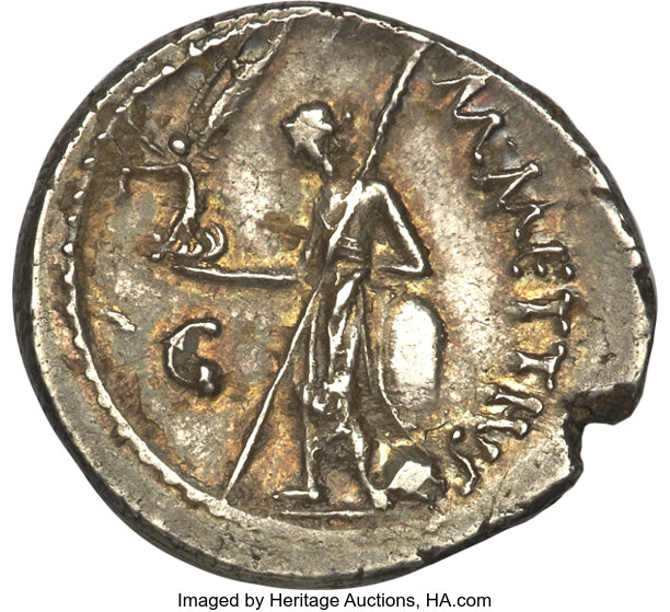 Ancients: Julius Caesar as Dictator (49-44 BC). AR denarius (3.77