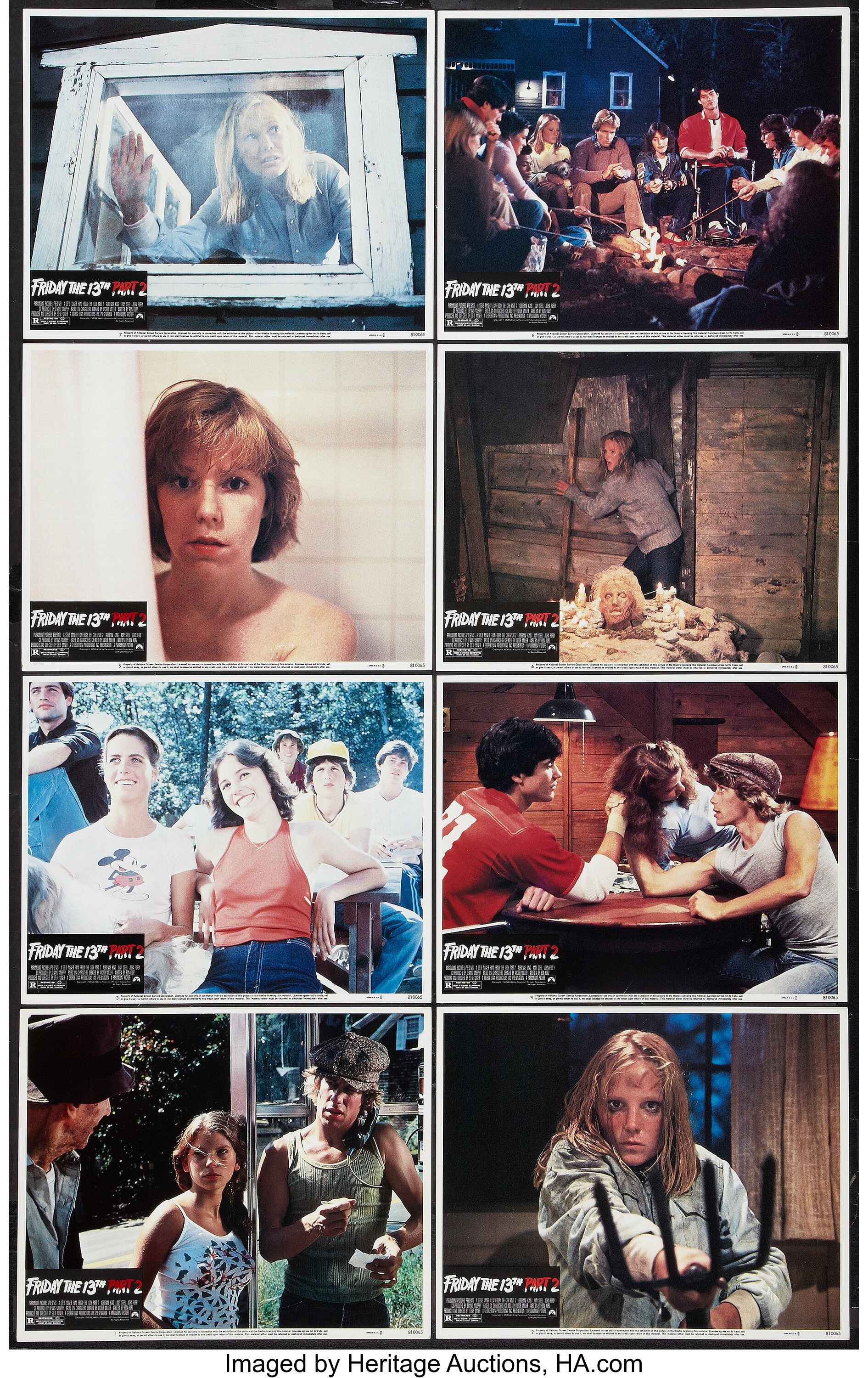 Friday the 13th Part II (Paramount, 1981). Lobby Card Set of 8 (11 ...