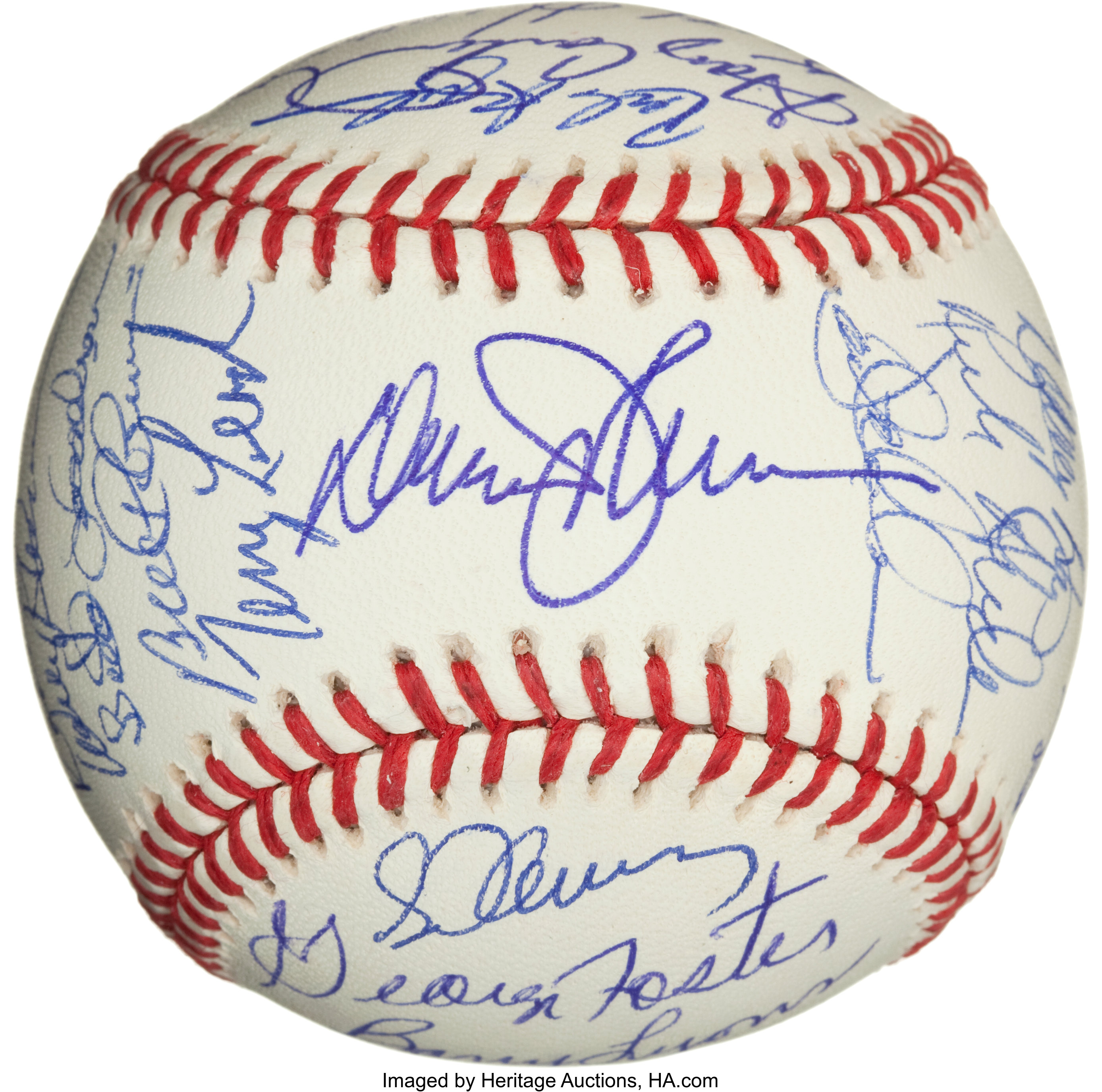 1986 World Series Baseball Signed by New York Mets Team