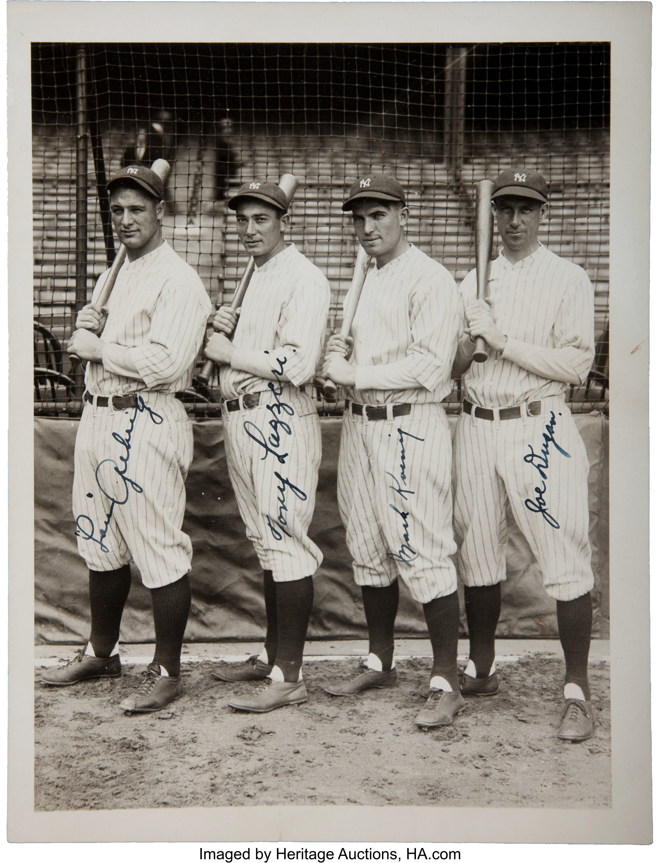 1927 New York Yankees Team Signed Photograph. Baseball