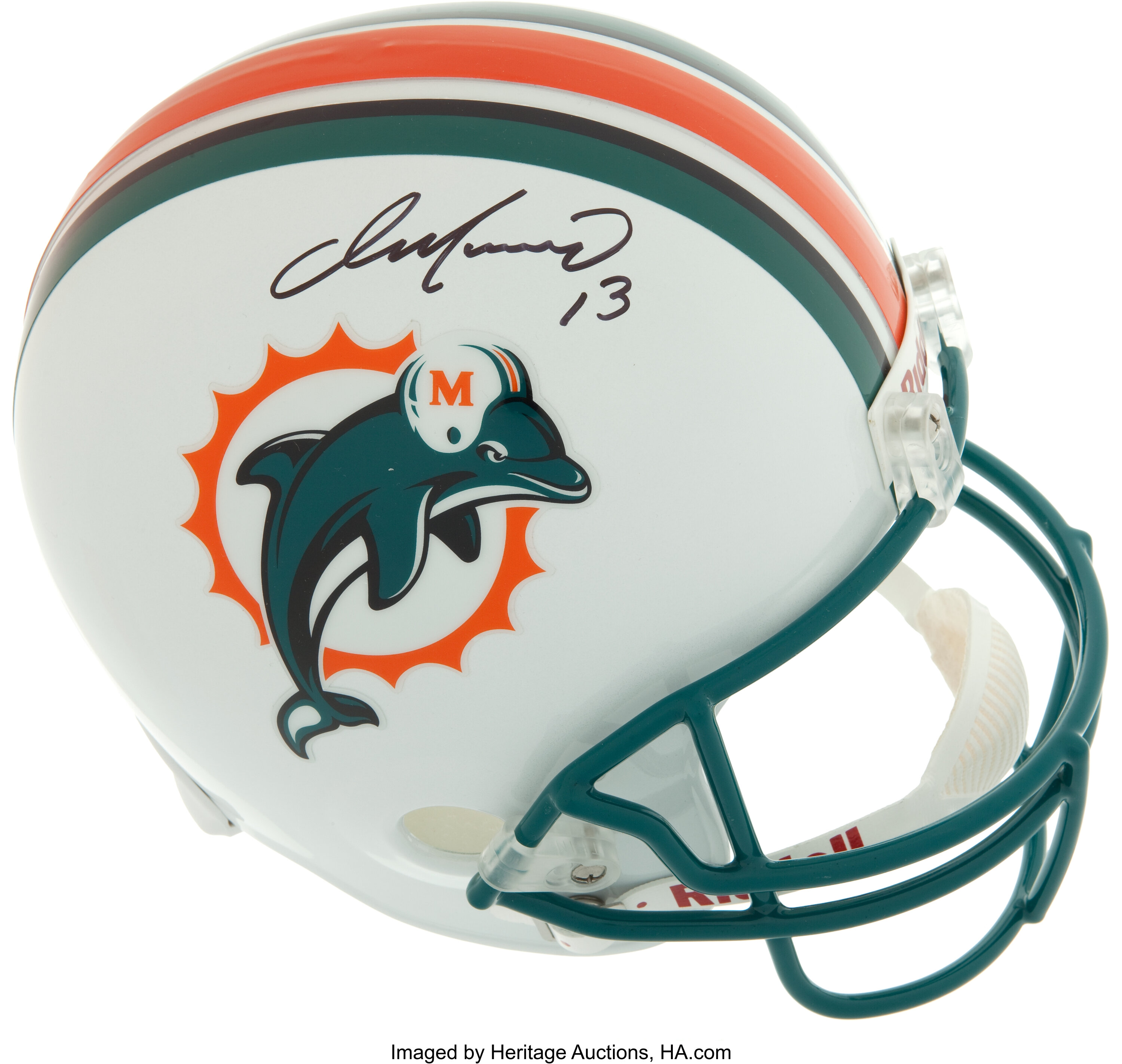 Miami Dolphins Dan Marino Signed Football Helmet - Leonard Auction