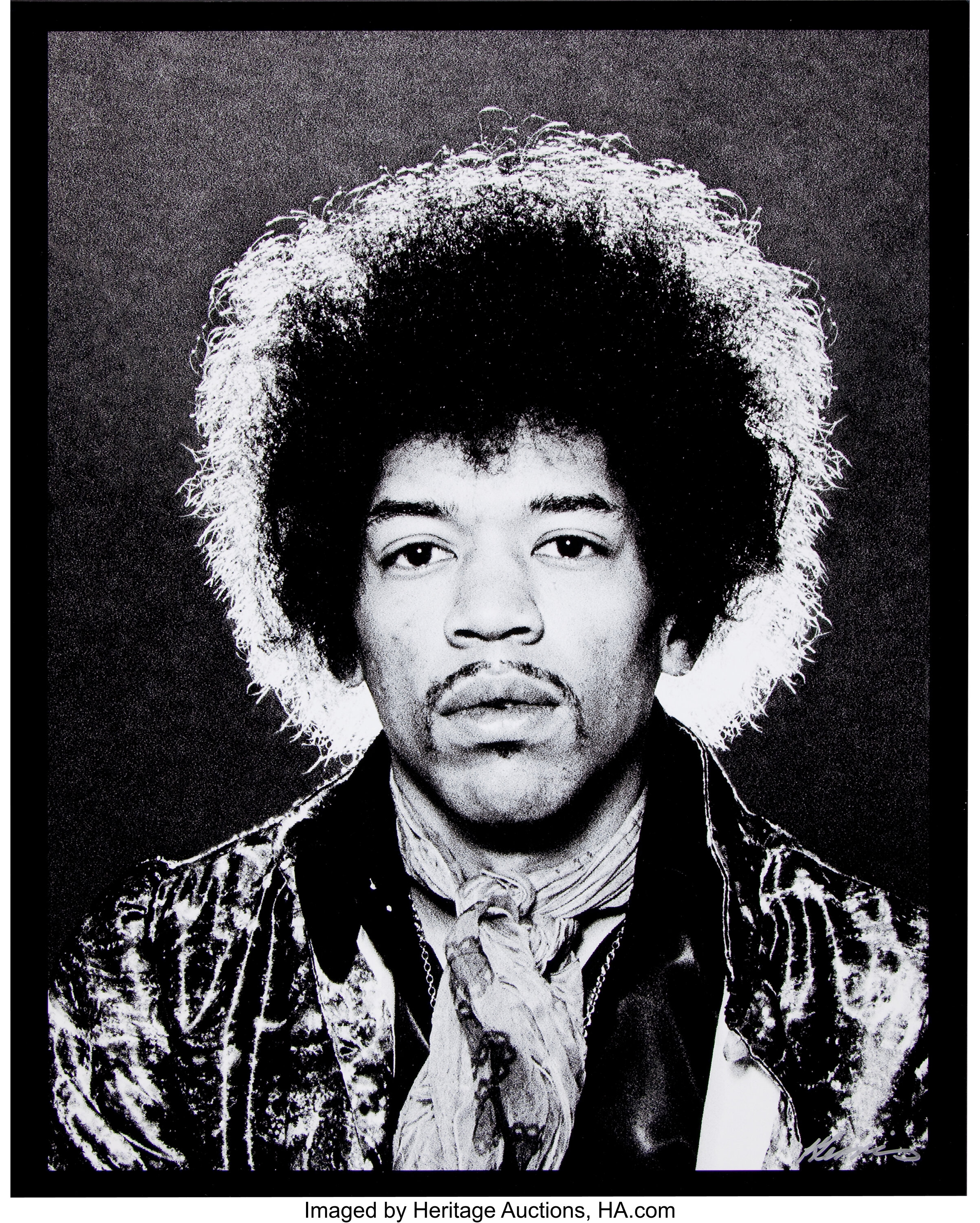 jimi hendrix black and white portrait