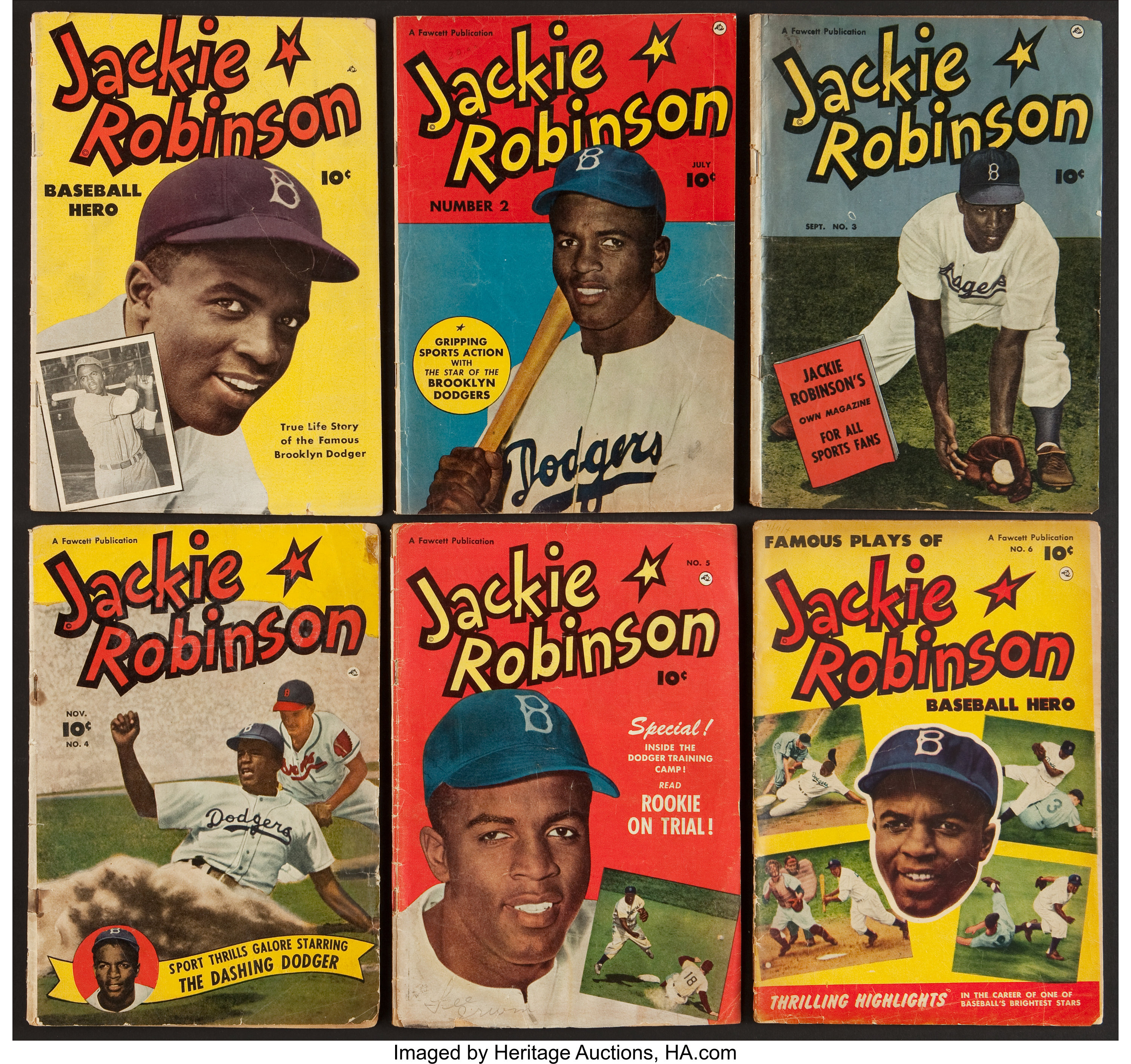 Front cover of Jackie Robinson comic book]