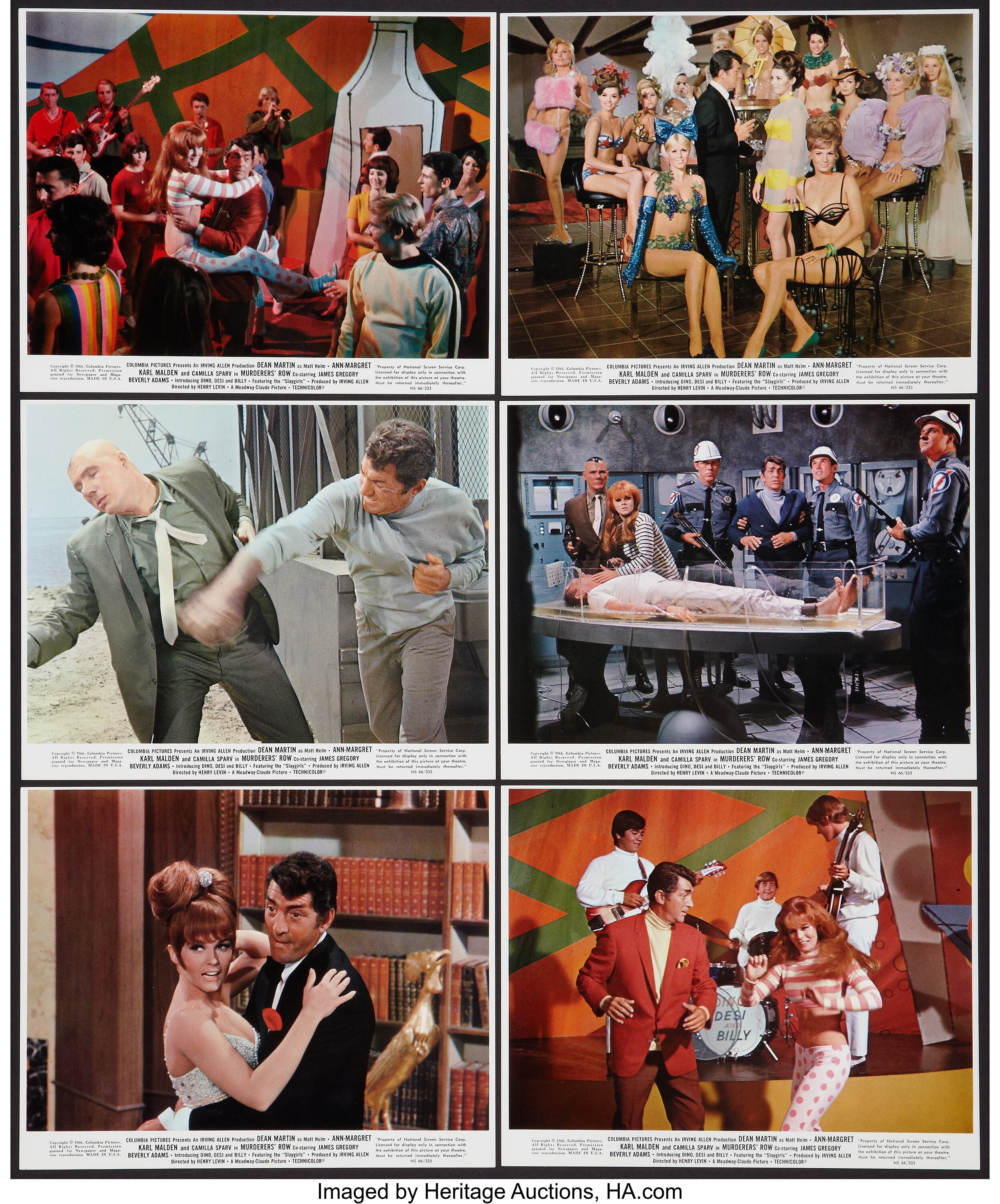 MURDERERS' ROW original 1966 lobby card DEAN MARTIN/TOM