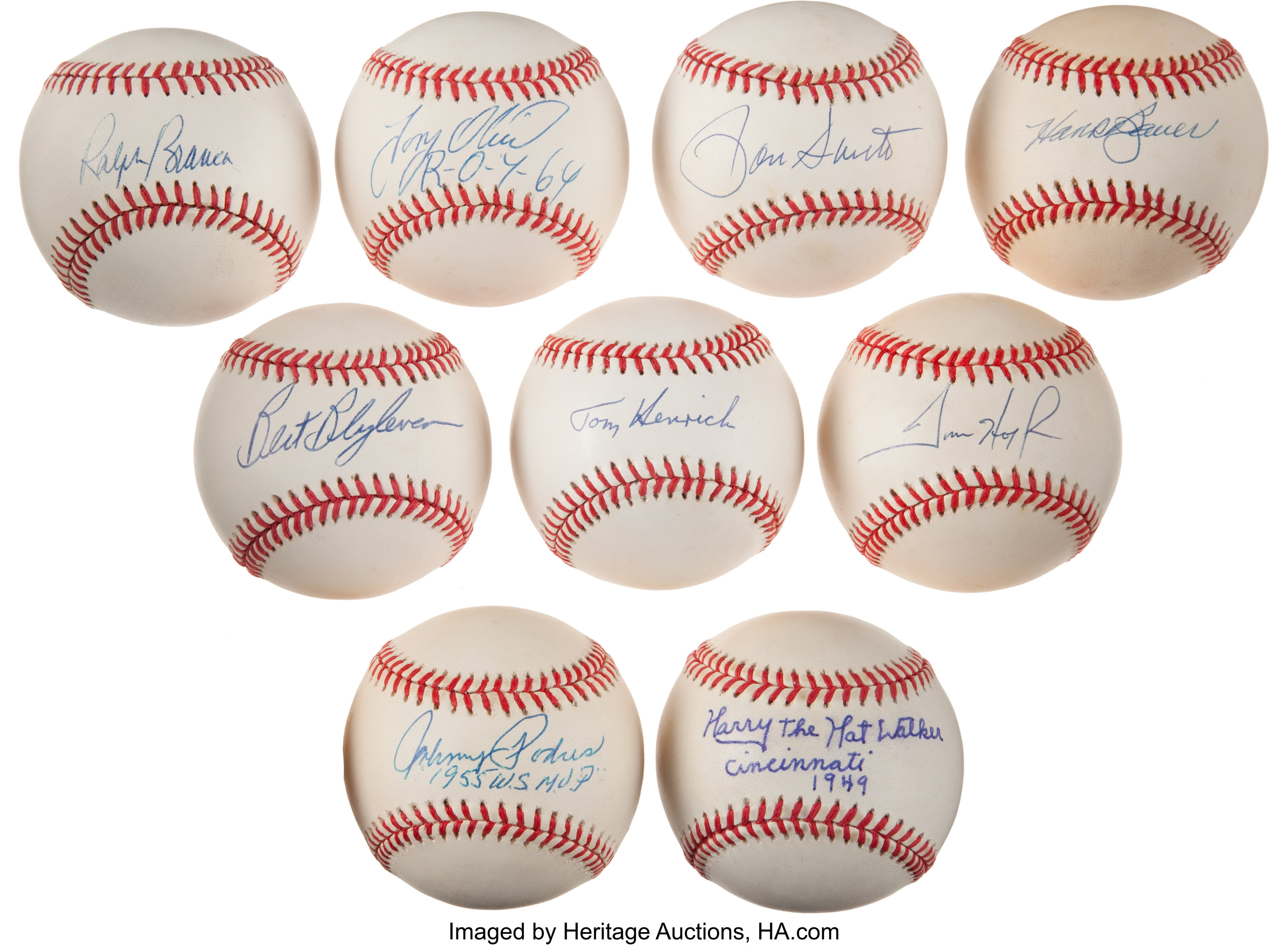 SINGLE AUTOGRAPHED BASEBALL BLIND BALL MLB PLAYERS STARS HOF BUY MORE  &SAVE