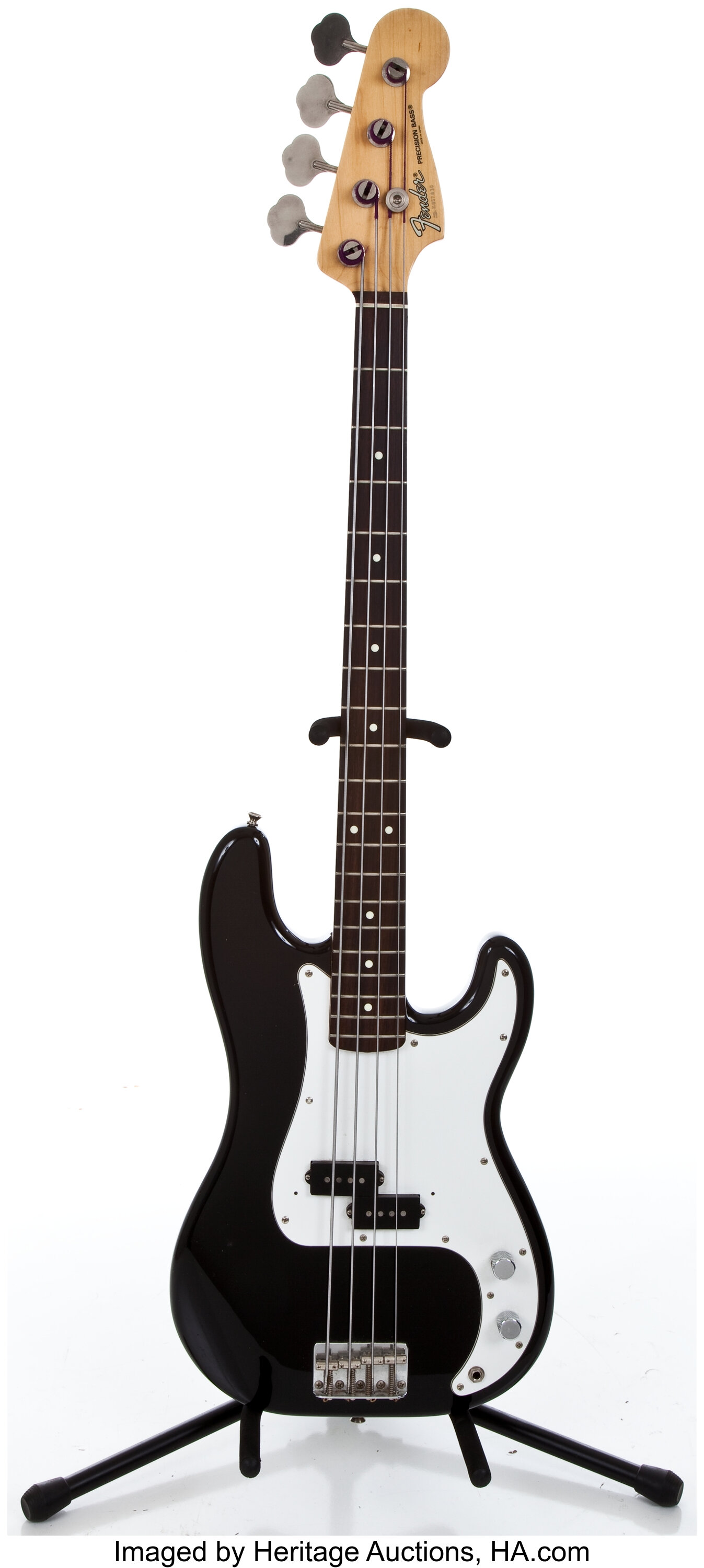 1988 Fender Precision Black Electric Bass Guitar #E857830