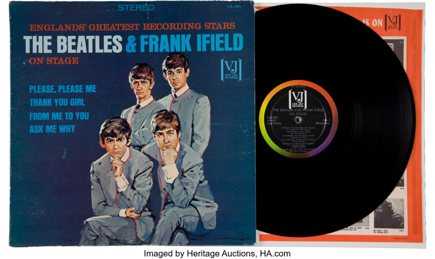The Beatles and Frank Ifield On Stage Rare Stereo LP (Vee-Jay 1085